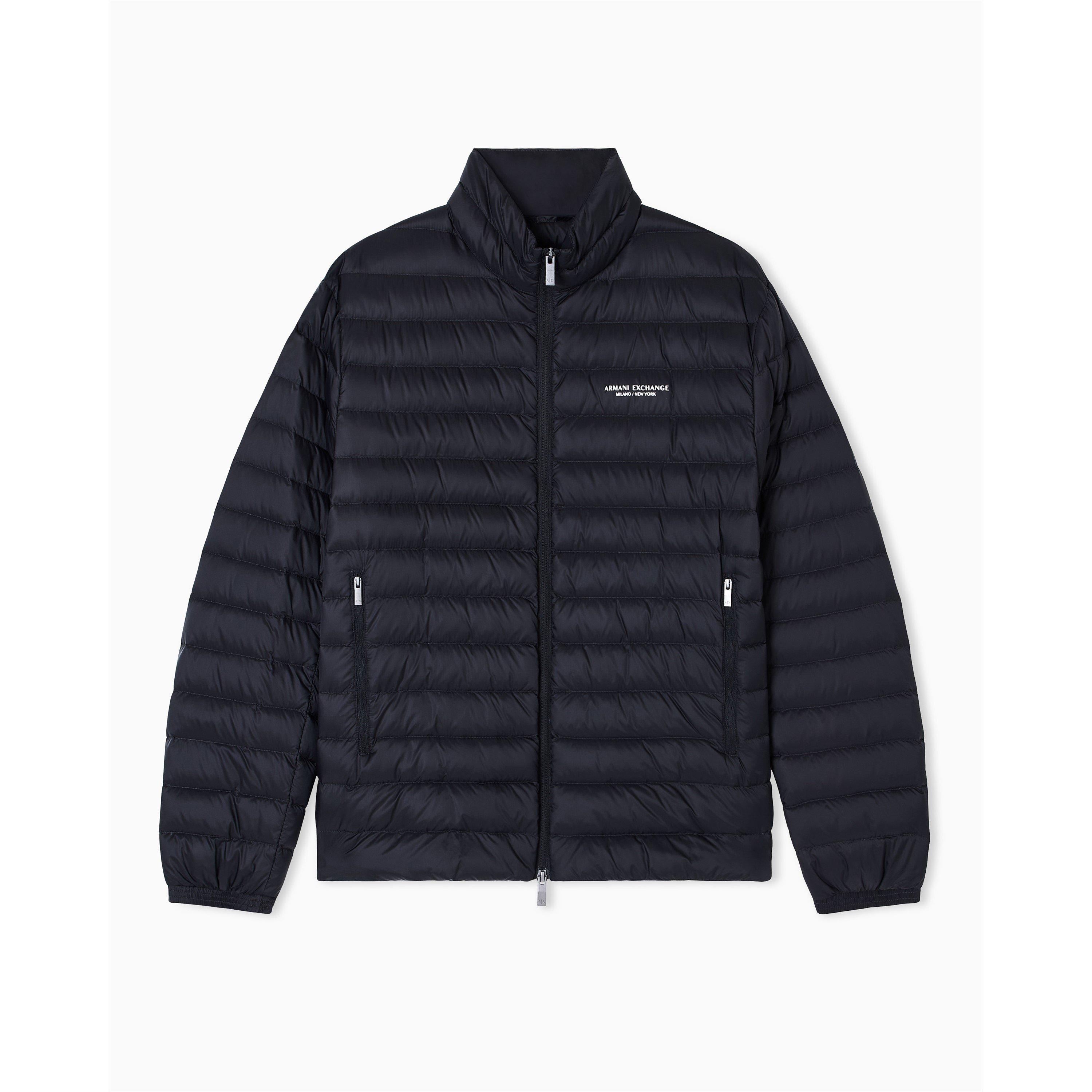 Black - Armani Exchange - Men's Down Medium Puffer Jacket - 5