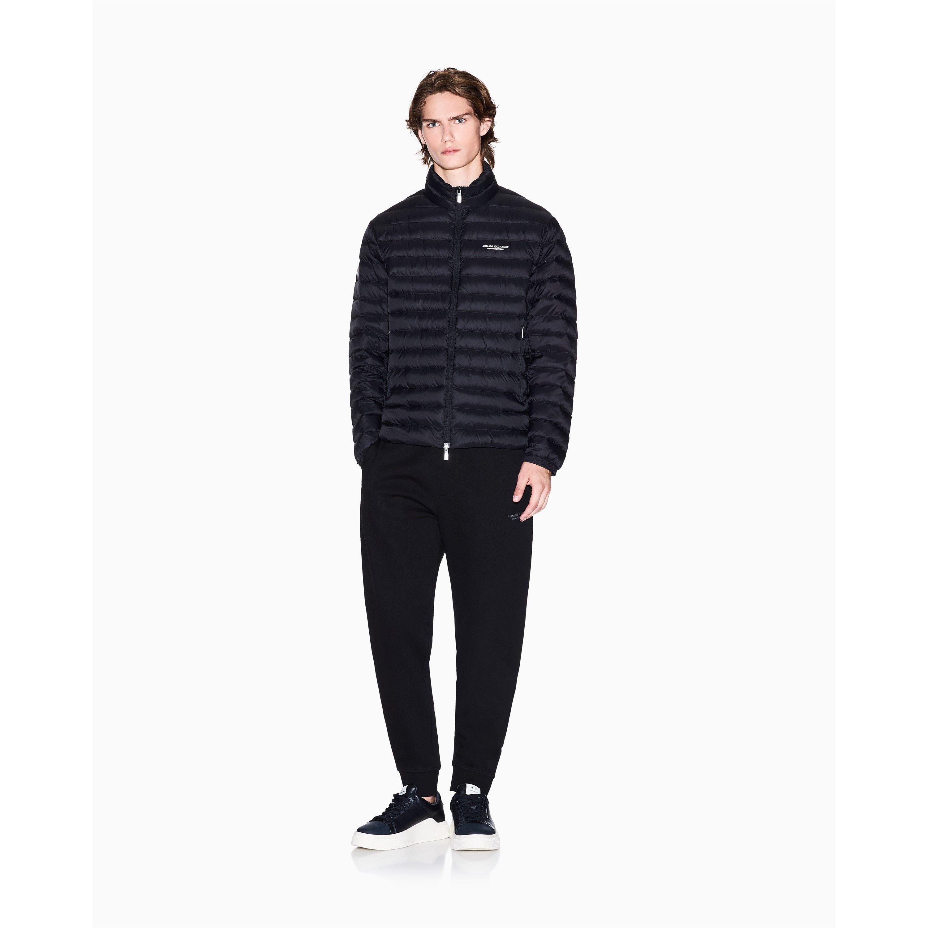 Black - Armani Exchange - Men's Down Medium Puffer Jacket - 3