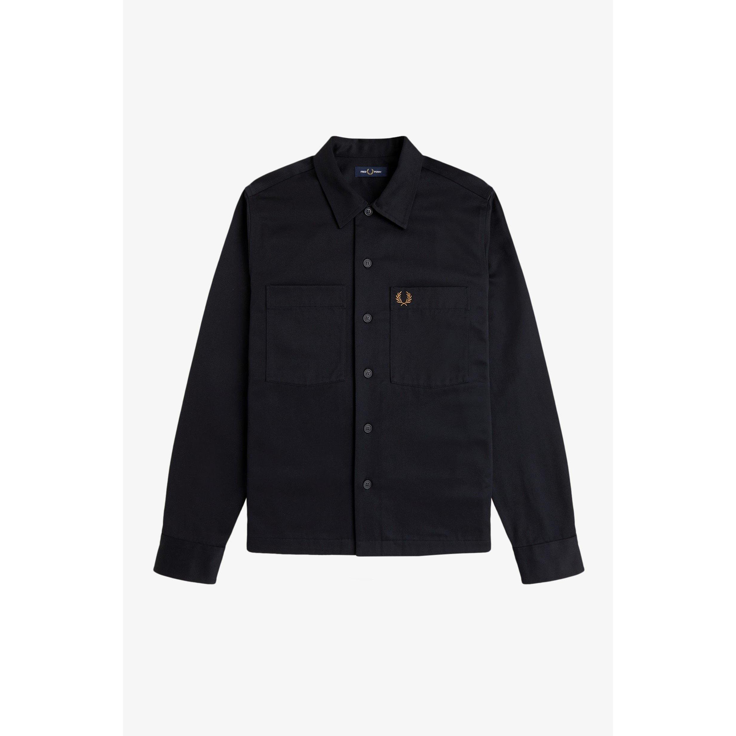 Black 102 - Fred Perry - Fred Twill Overshirt Sn62 - 1