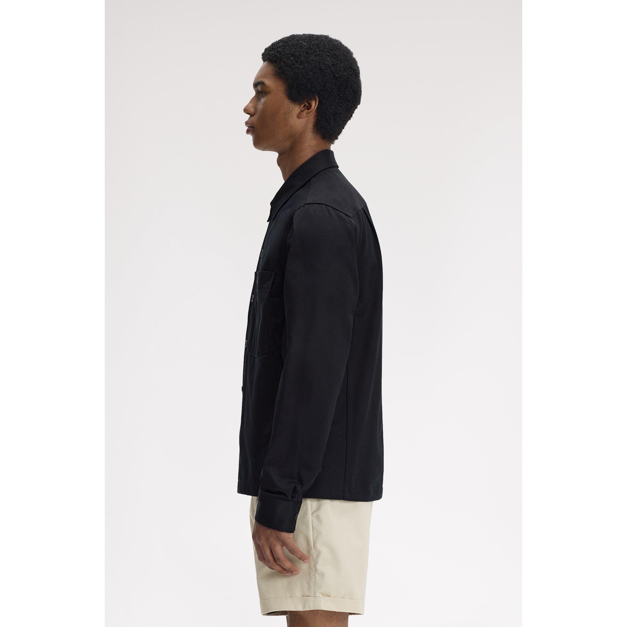 Black 102 - Fred Perry - Fred Twill Overshirt Sn62 - 4