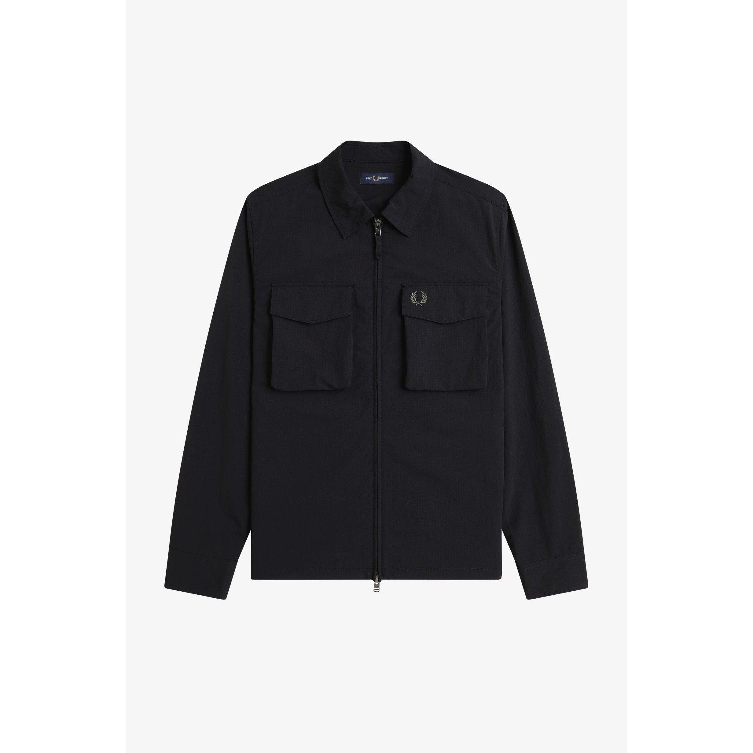 Black 102 - Fred Perry - Men's Overshirt - 1