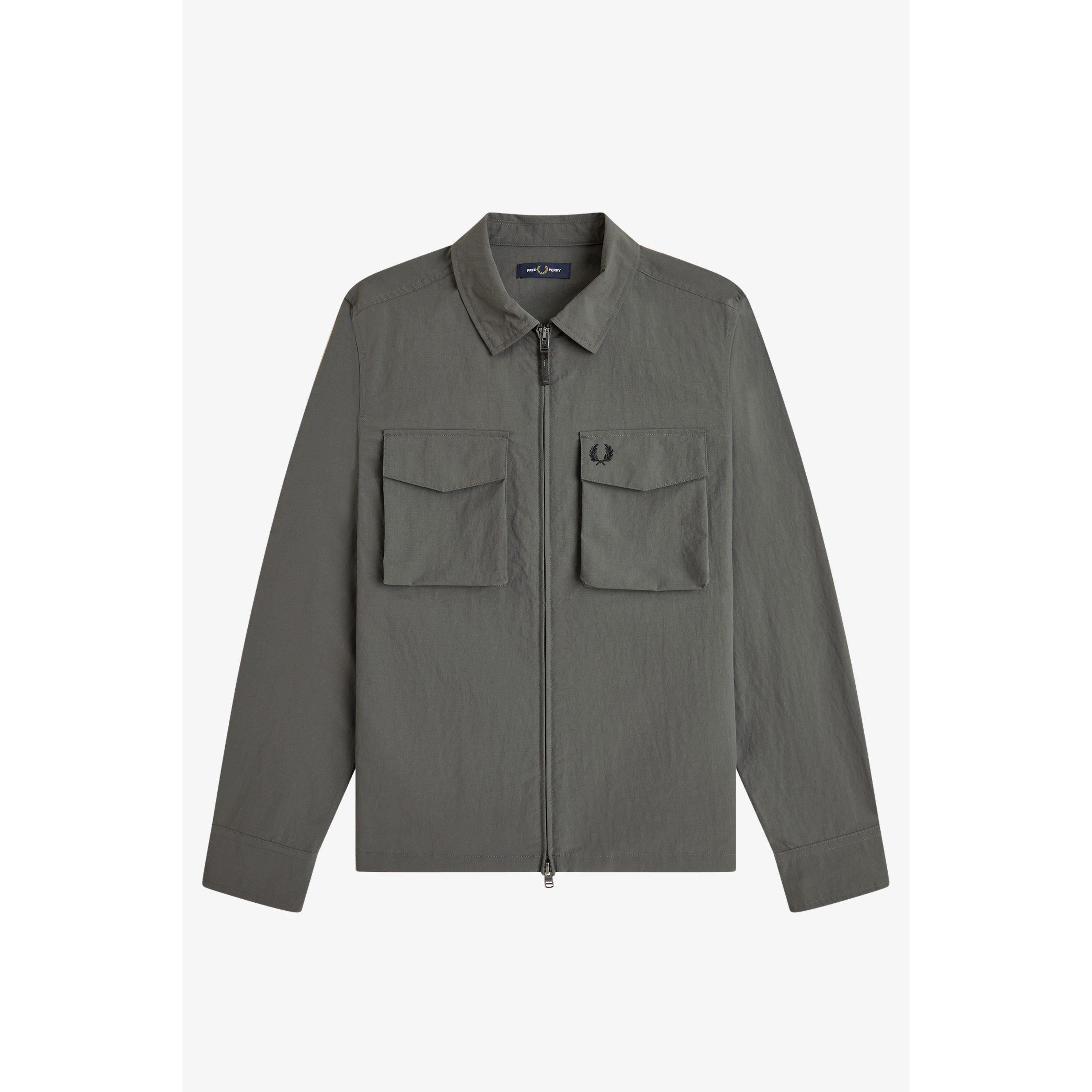 Fred Perry Men's Field Green Ripstop Pocket Overshirt - 638 - Size Xl - Image 2