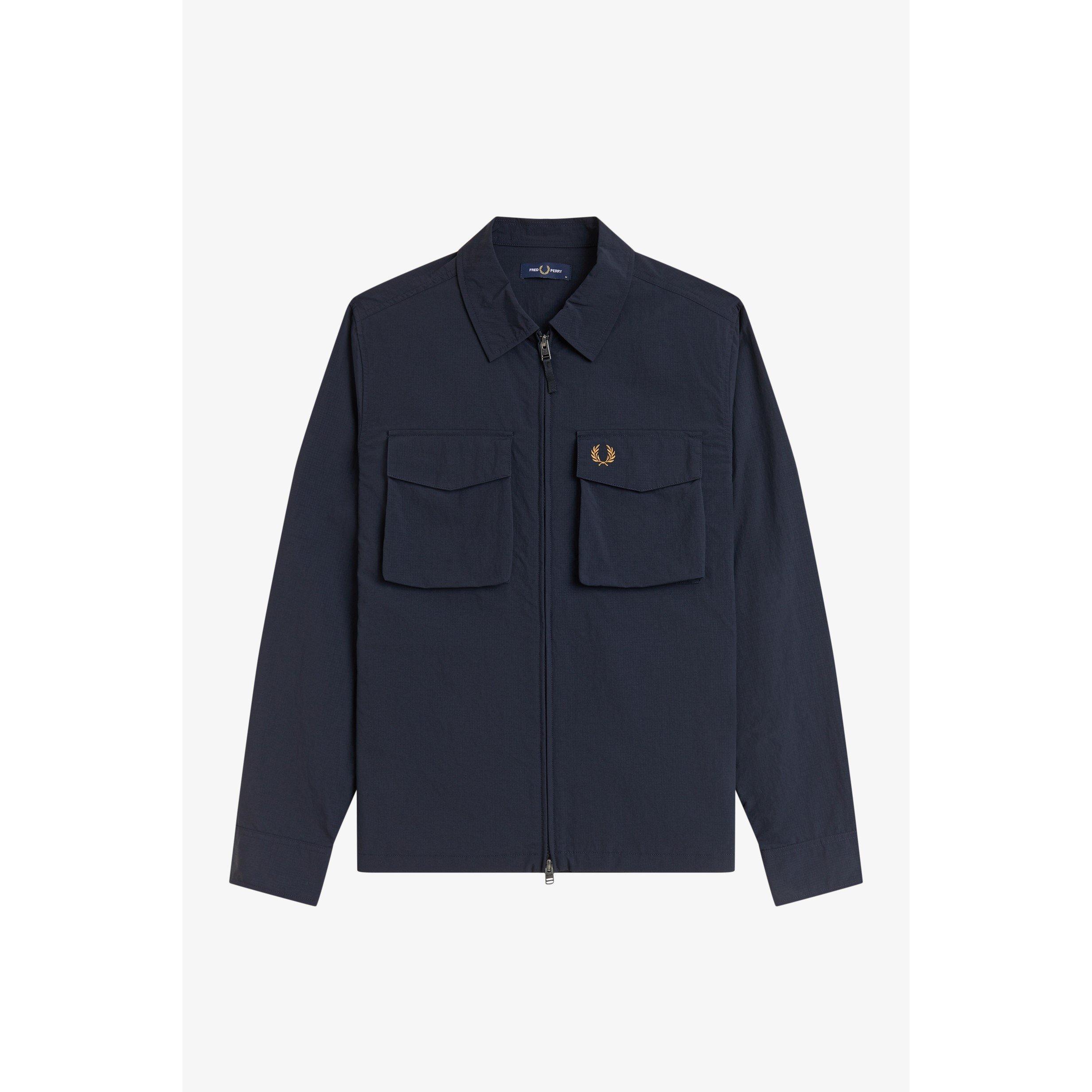 Fred Perry Men's Overshirt - Navy 608 - XL