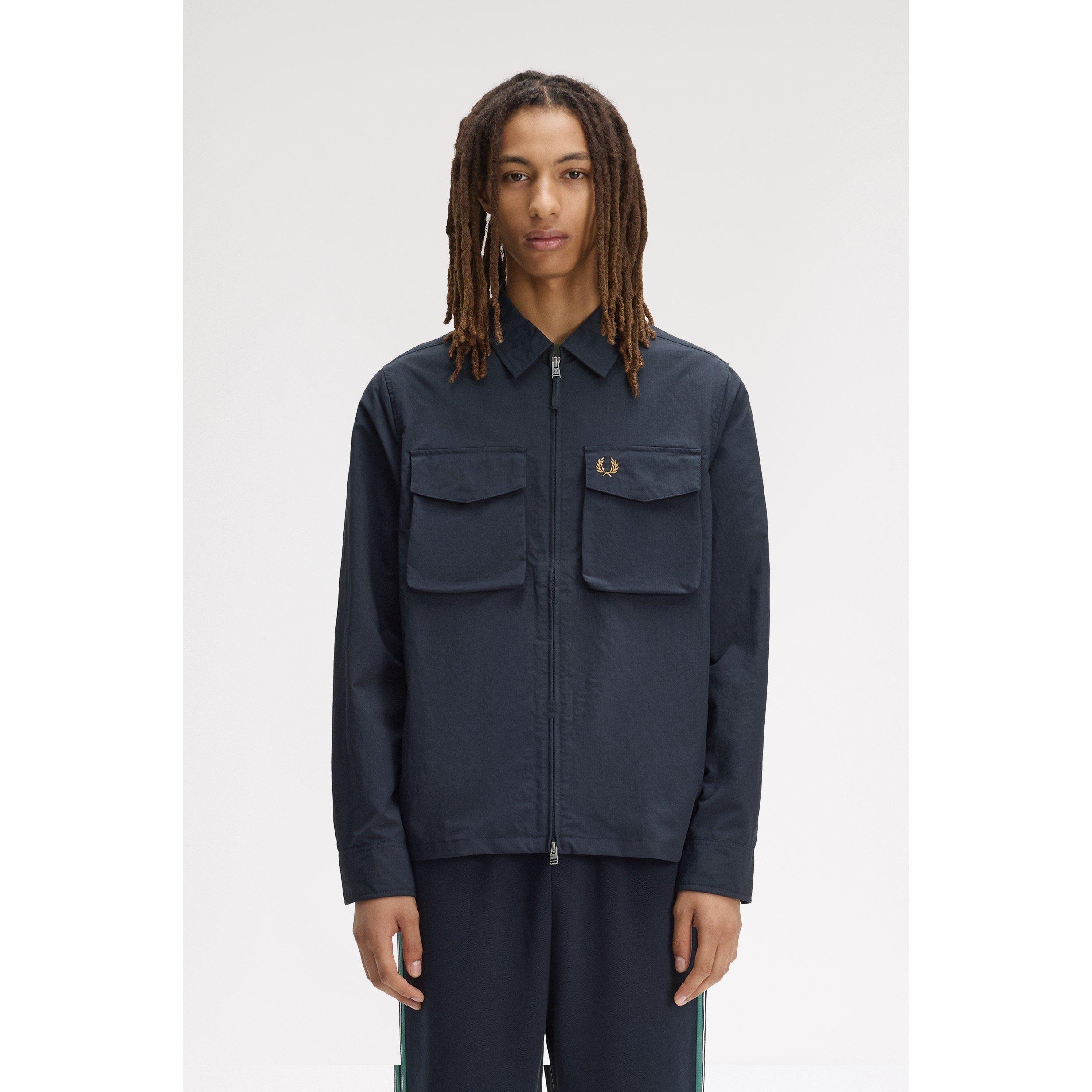 Navy 608 - Fred Perry - Men's Overshirt - 3