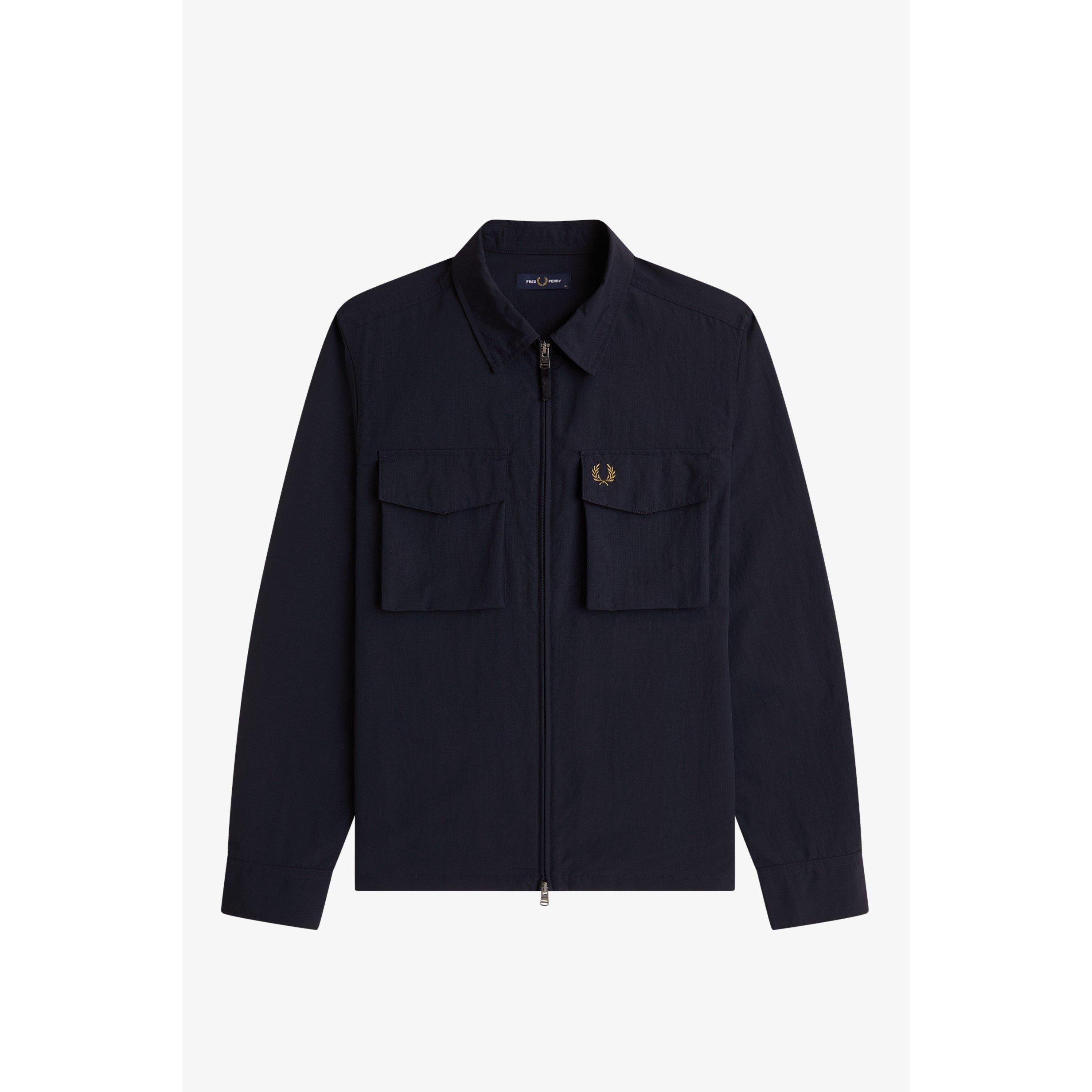 Fred Perry Men's Navy Ripstop Pocket Overshirt - Size Size M - Image 3