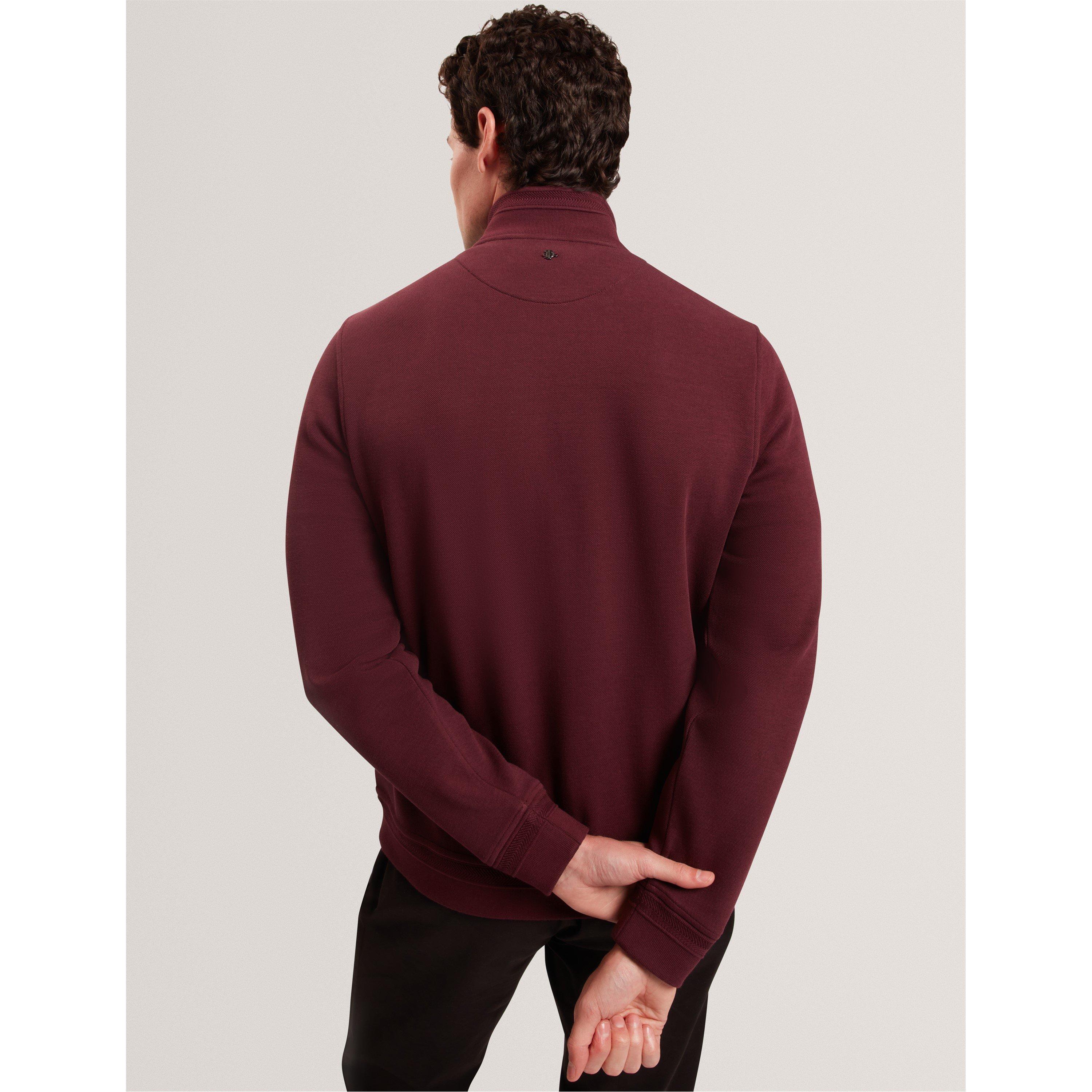Maroon - Ted Baker - Men's Long Sleeve Quilted Hybrid Jacket - 3