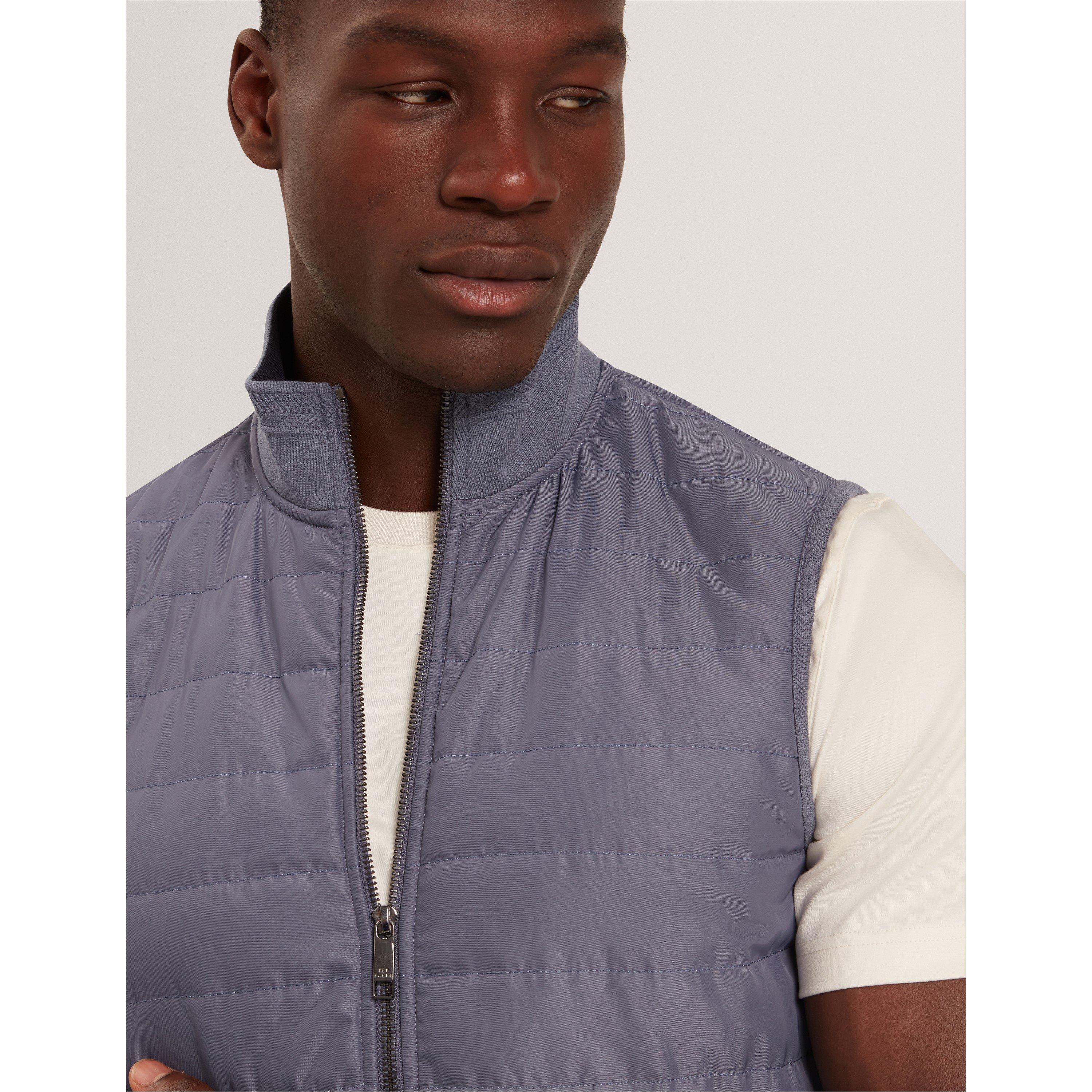 Mid-Blue - Ted Baker - Men's Quilted Gilet - 4