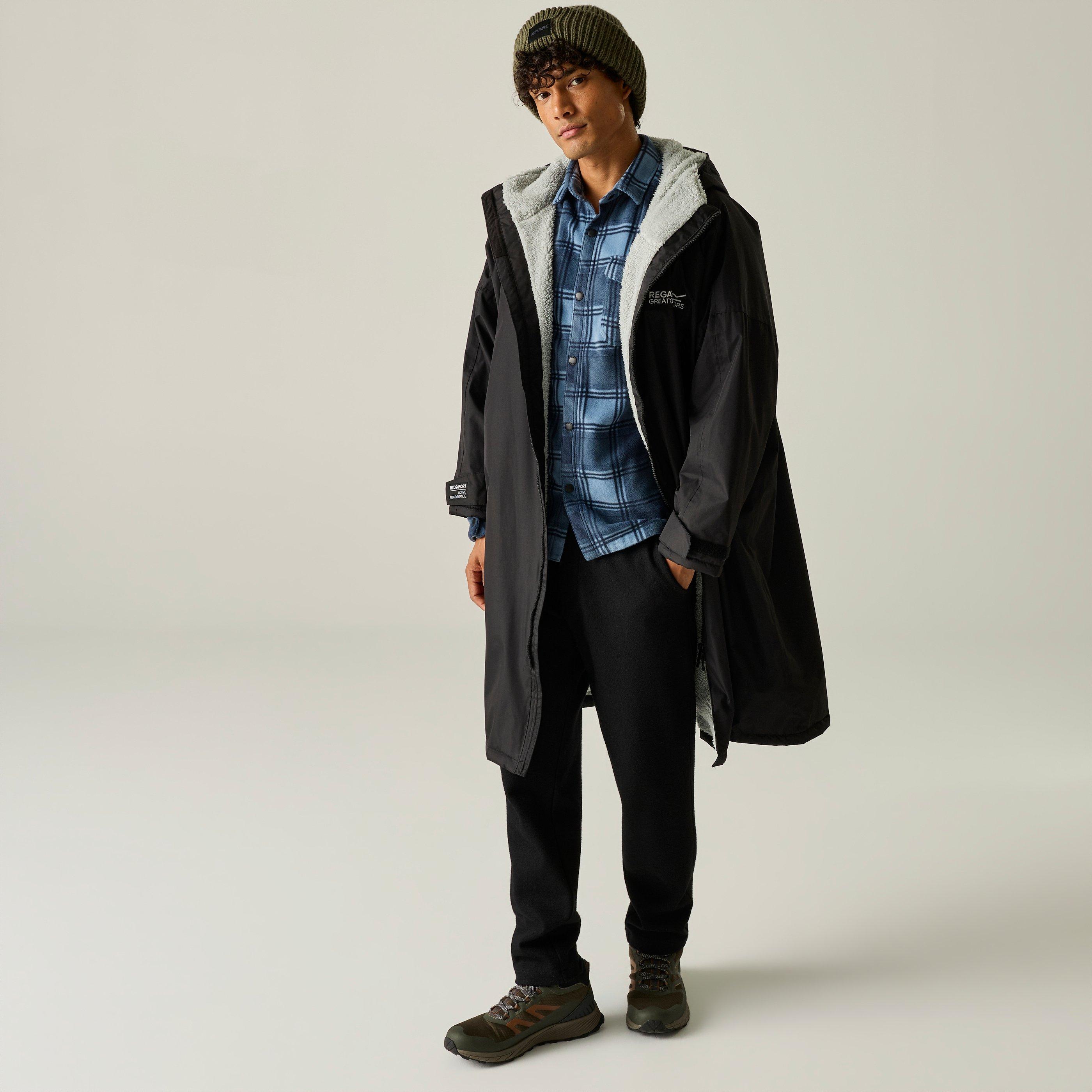 Nero - Regatta - Unisex Adults Waterproof Windproof Borg Fleece Oversized Fit Insulated Robe - 1