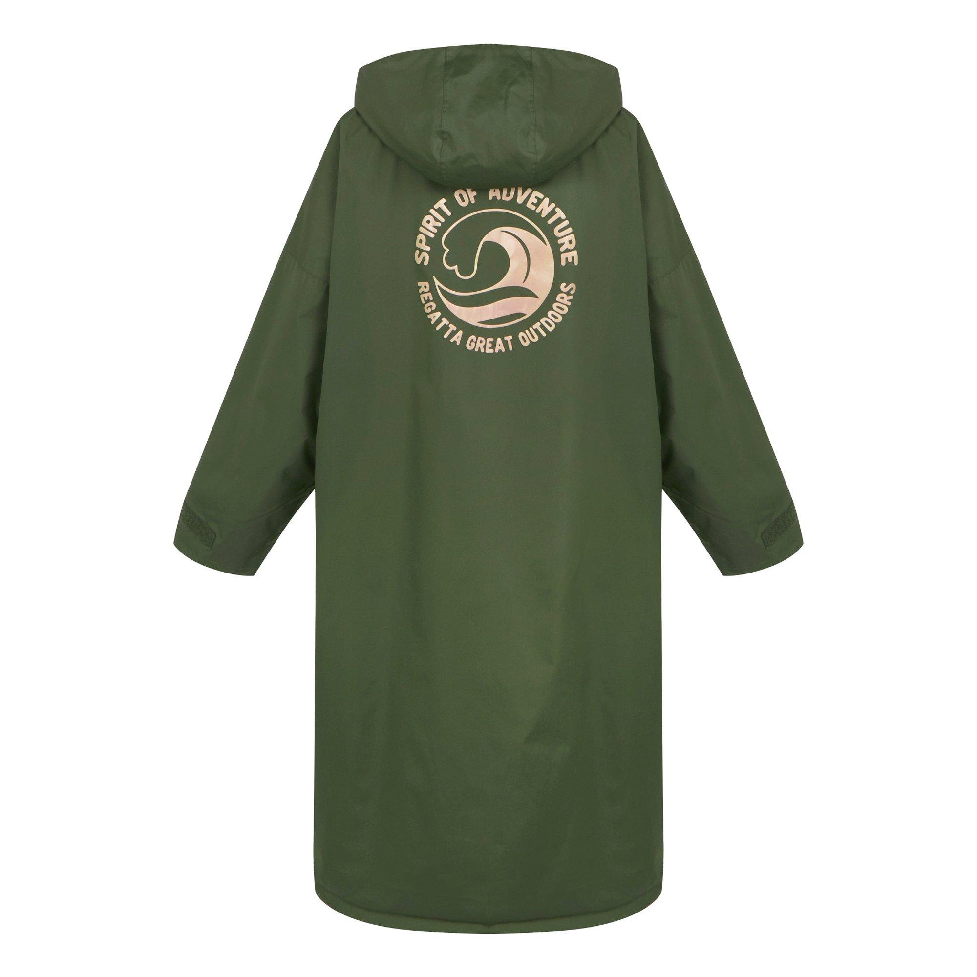 Dunkelkhaki - Regatta - Unisex Adults Waterproof Windproof Borg Fleece Oversized Fit Insulated Robe - 12