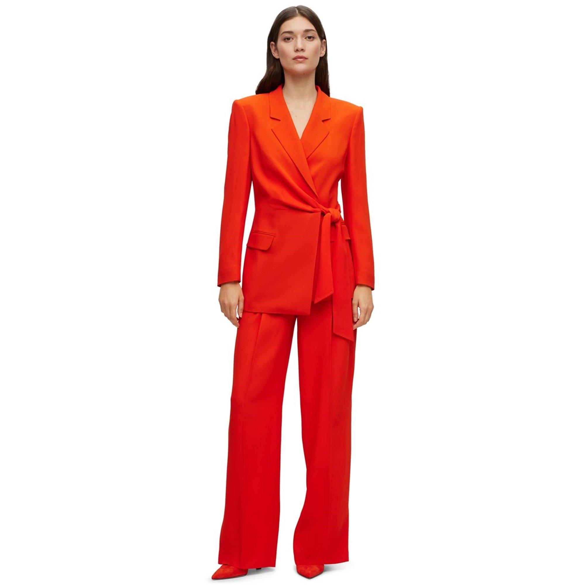 Bright Orange - Boss - Women's Jawana 01 Tailored Blazer - 6