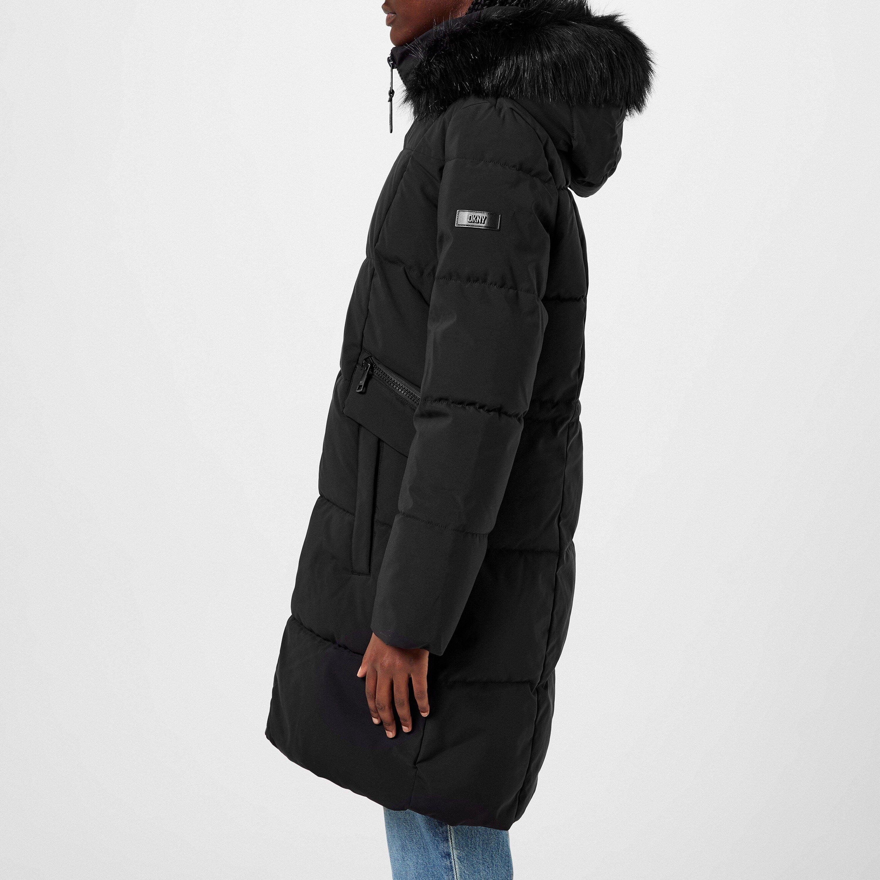 DKNY Hooded Puffer Ld41 Short Puffer Jackets USC