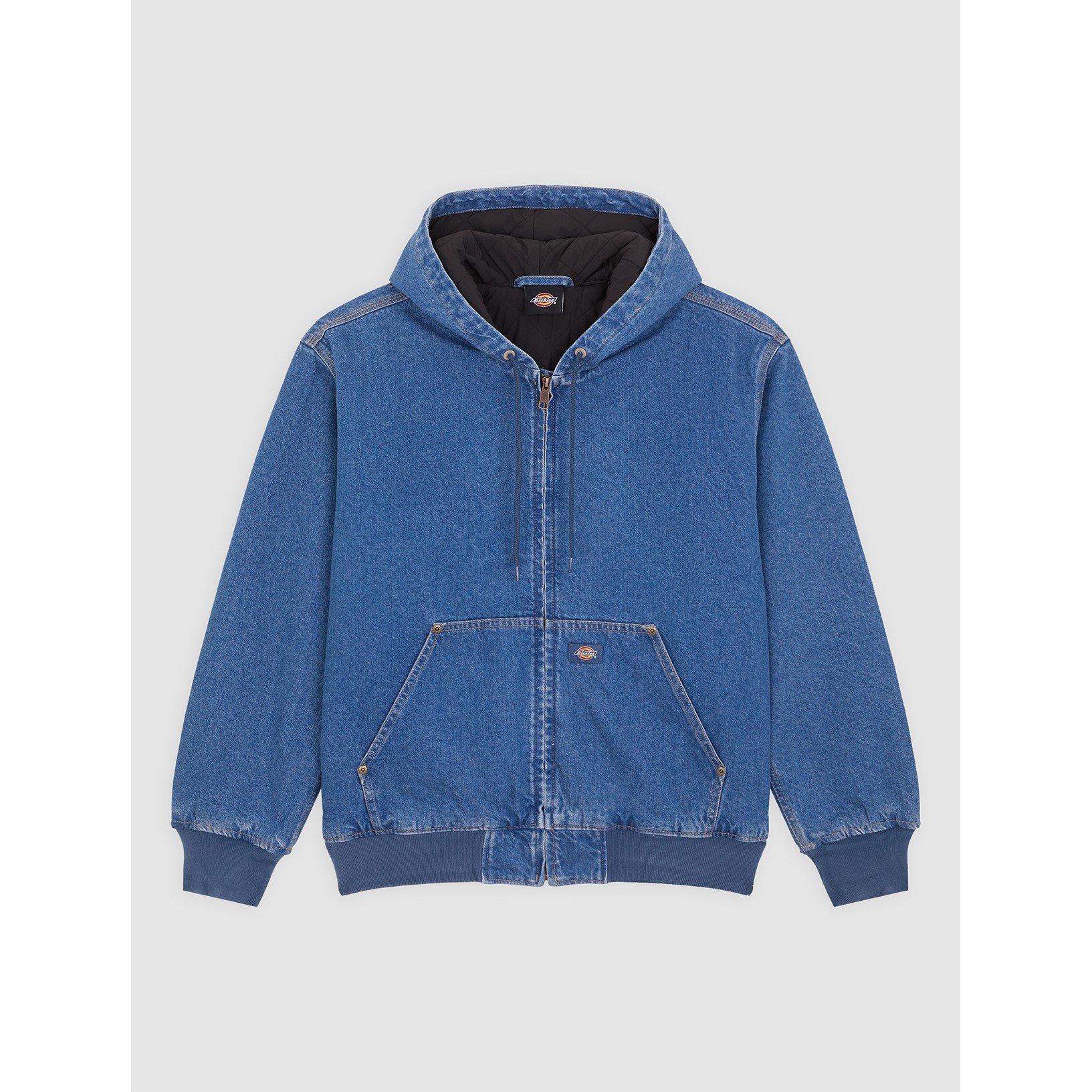 Dickies Men's Denim Hood Bomber - Classic Blue - X Large