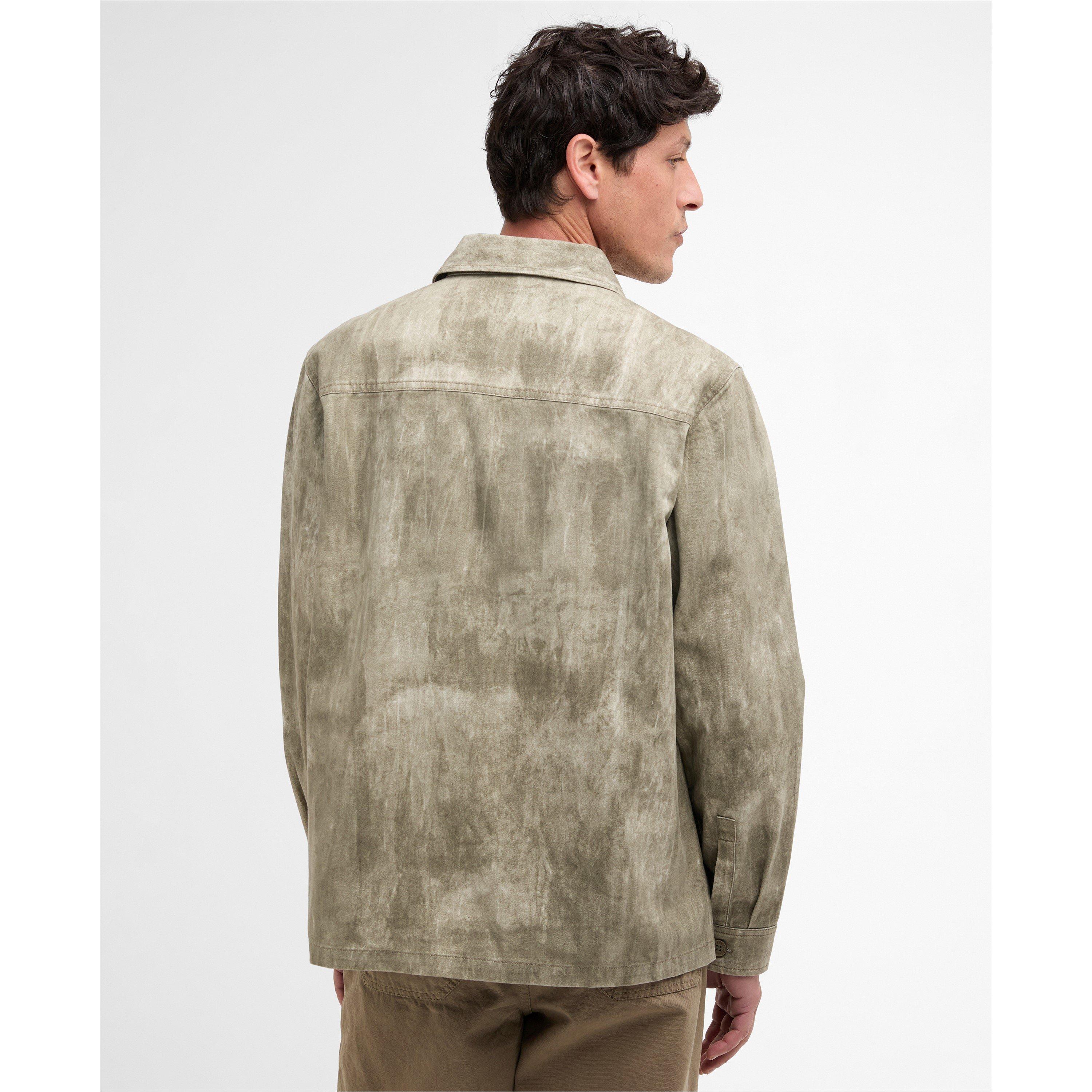 Grey Olive - Barbour - Mens Ross Printed Overshirt - 3