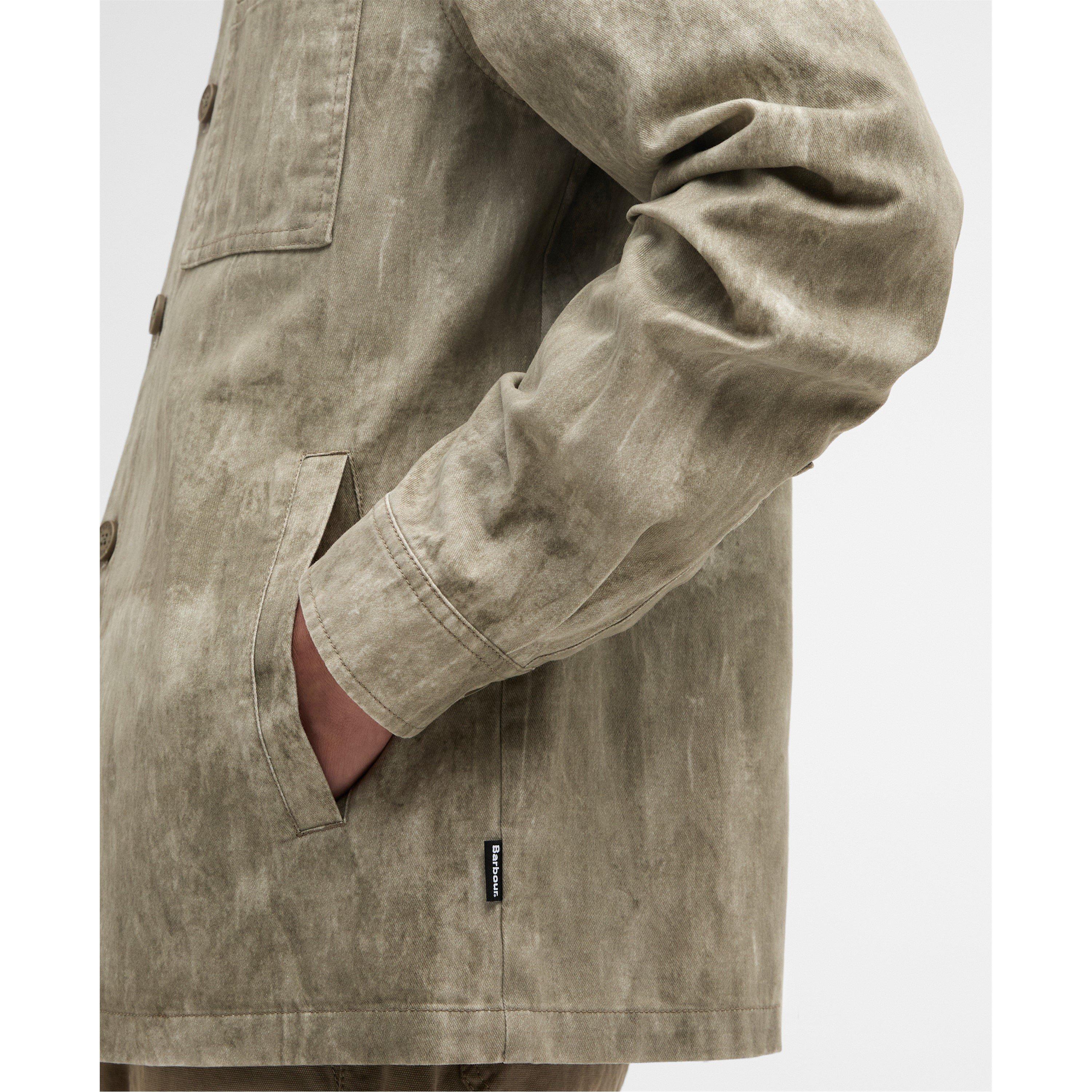 Grey Olive - Barbour - Mens Ross Printed Overshirt - 5