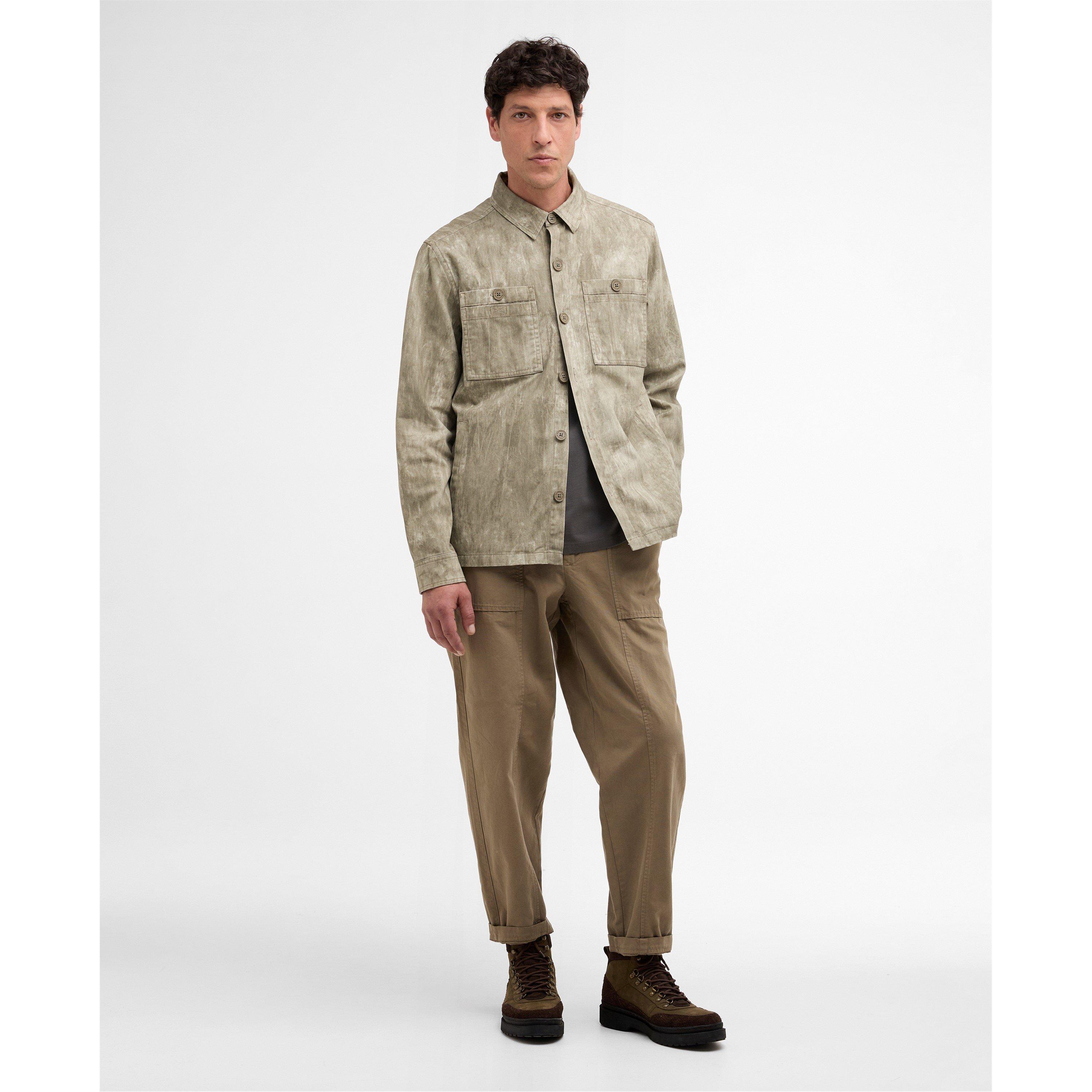 Grey Olive - Barbour - Mens Ross Printed Overshirt - 6