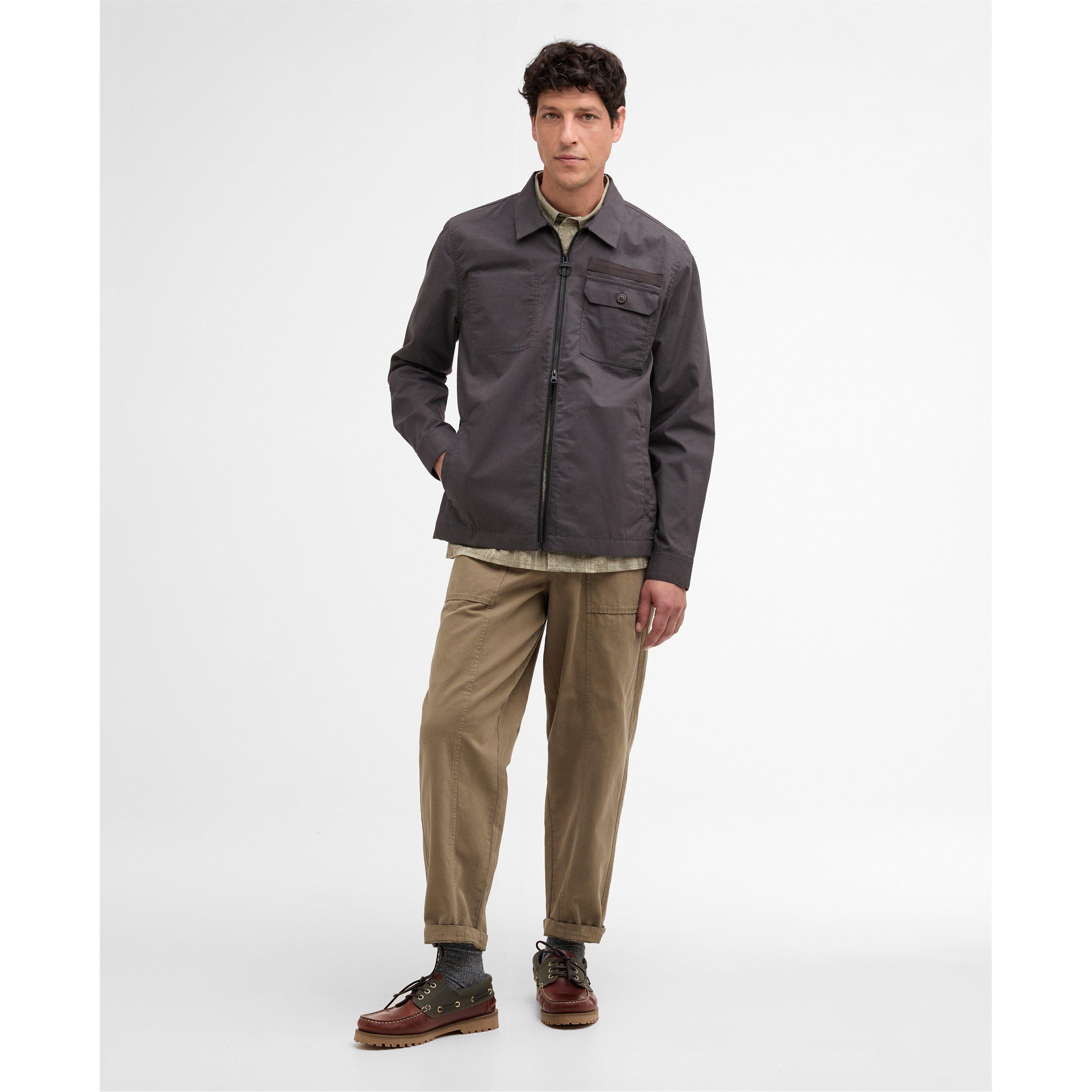 Asphalt - Barbour - Mens Crail Wax Ripstop Overshirt - 6