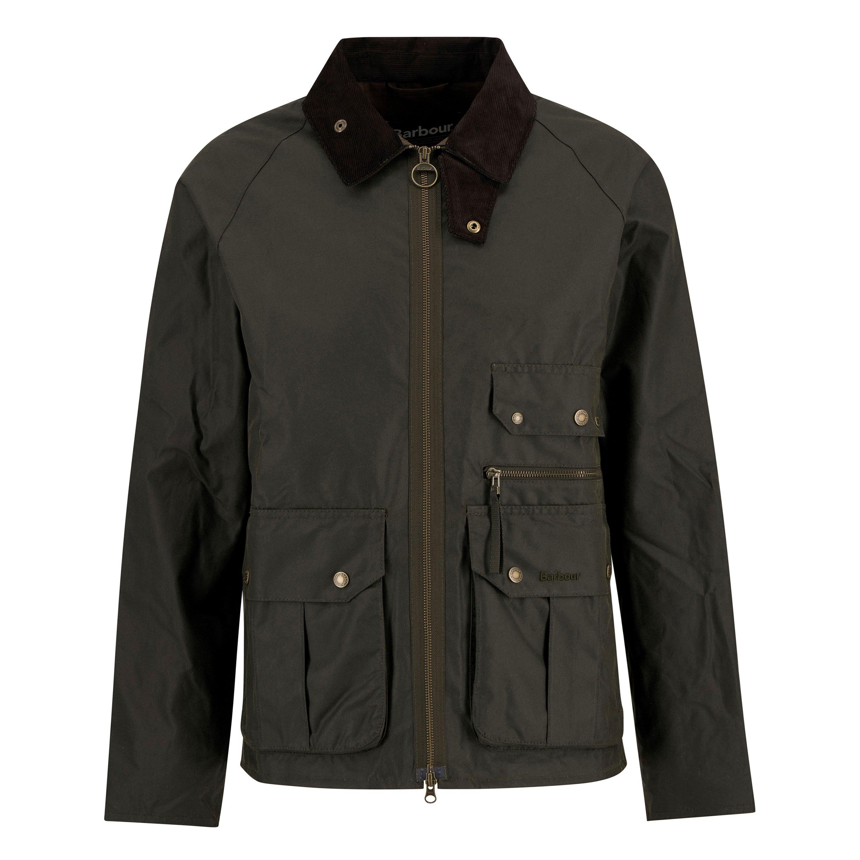 Barbour Mens Re-Engineered Blackett Spey Waxed Jacket - Archive Olive - XL