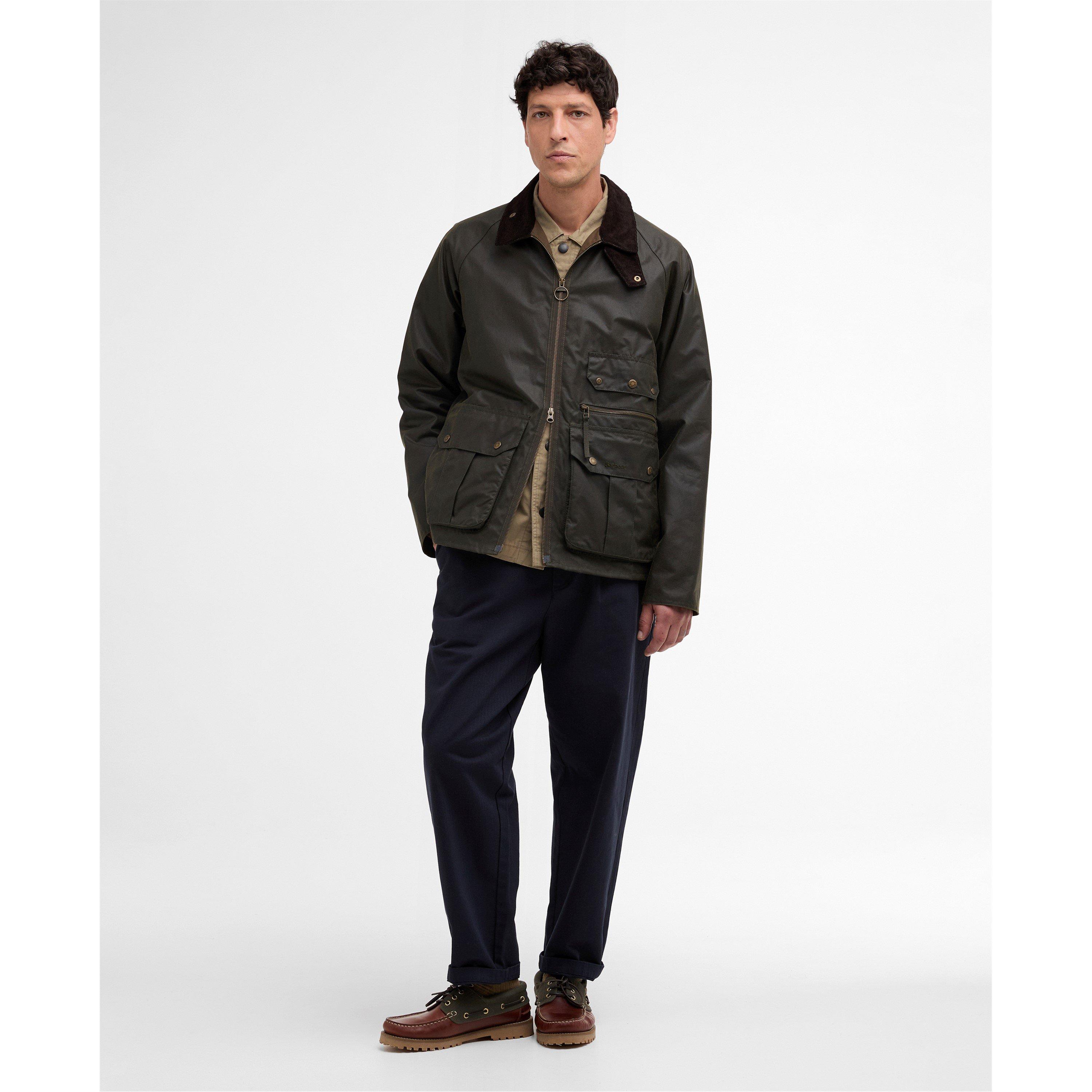 Archive Olive - Barbour - Mens Re-Engineered Blackett Spey Waxed Jacket - 7
