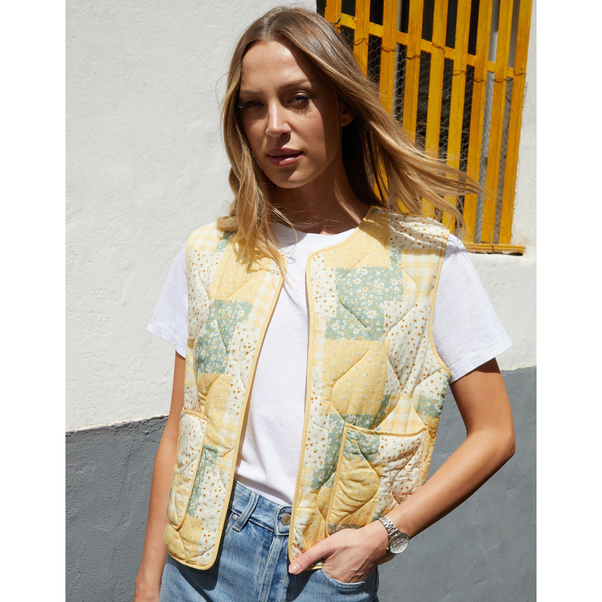 Threadbare Women's Cabos Lightweight Gilet - Lemon - 12 (M)