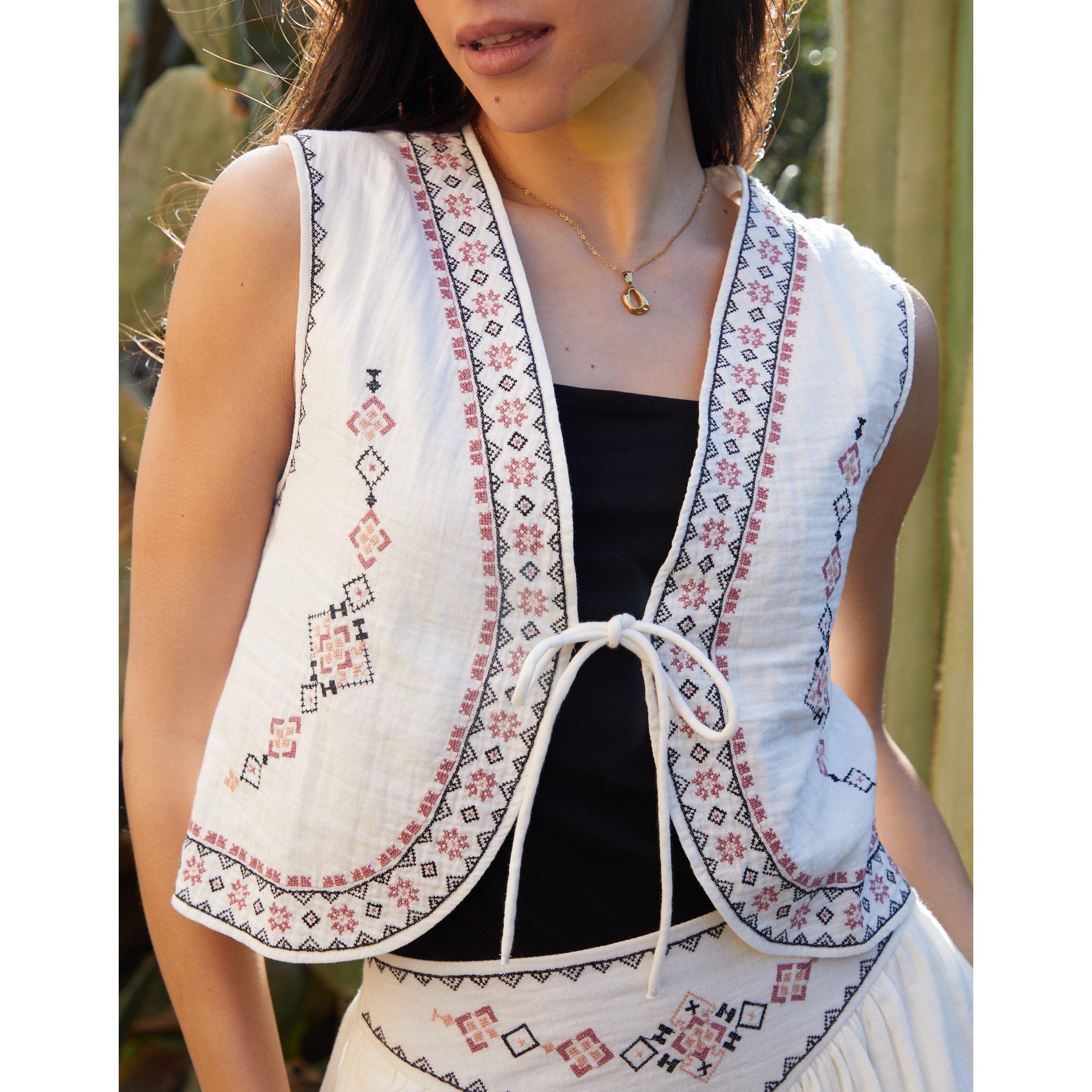 Cream - Threadbare - Inya Lightweight Gilet - 4