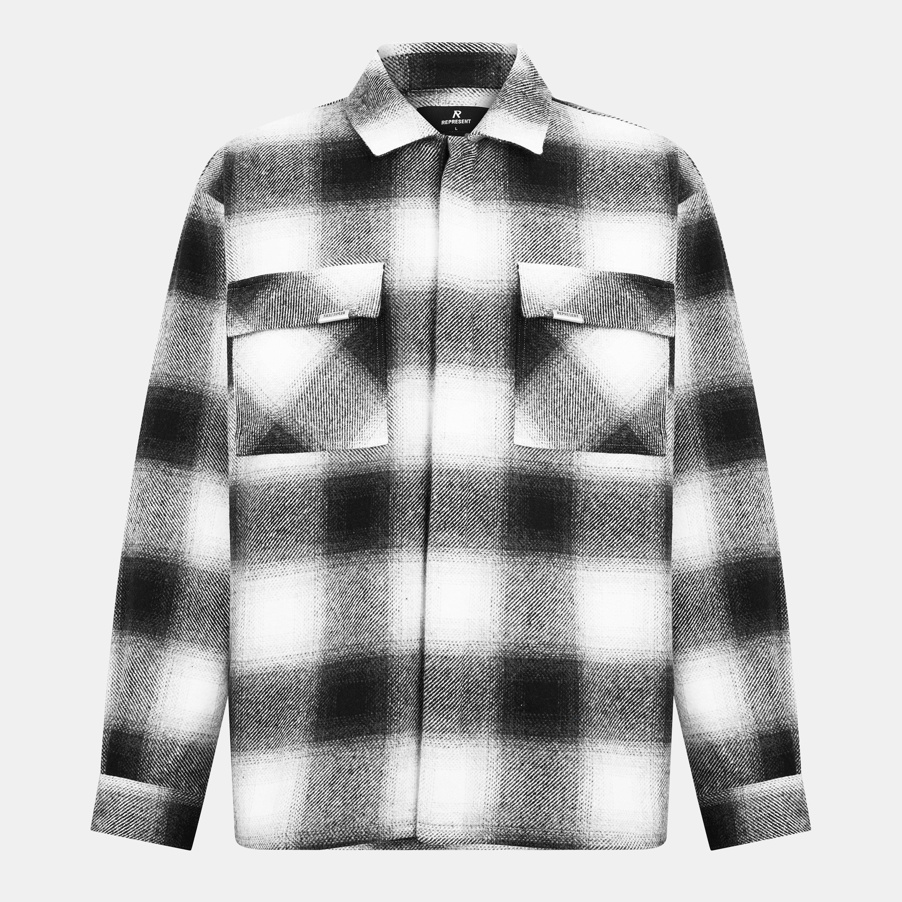 Black White - Represent - Men's Contemporary Fit Overshirt - 1