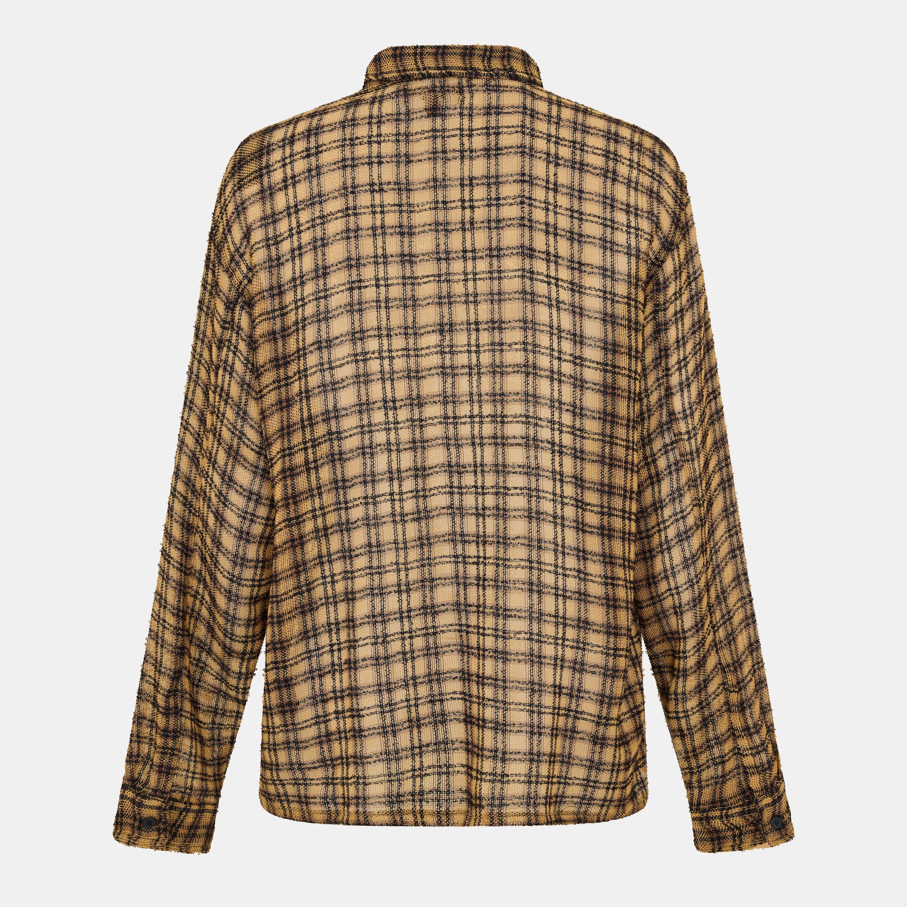 Yellow Check - Represent - Men's Structured Utility Overshirt - 2