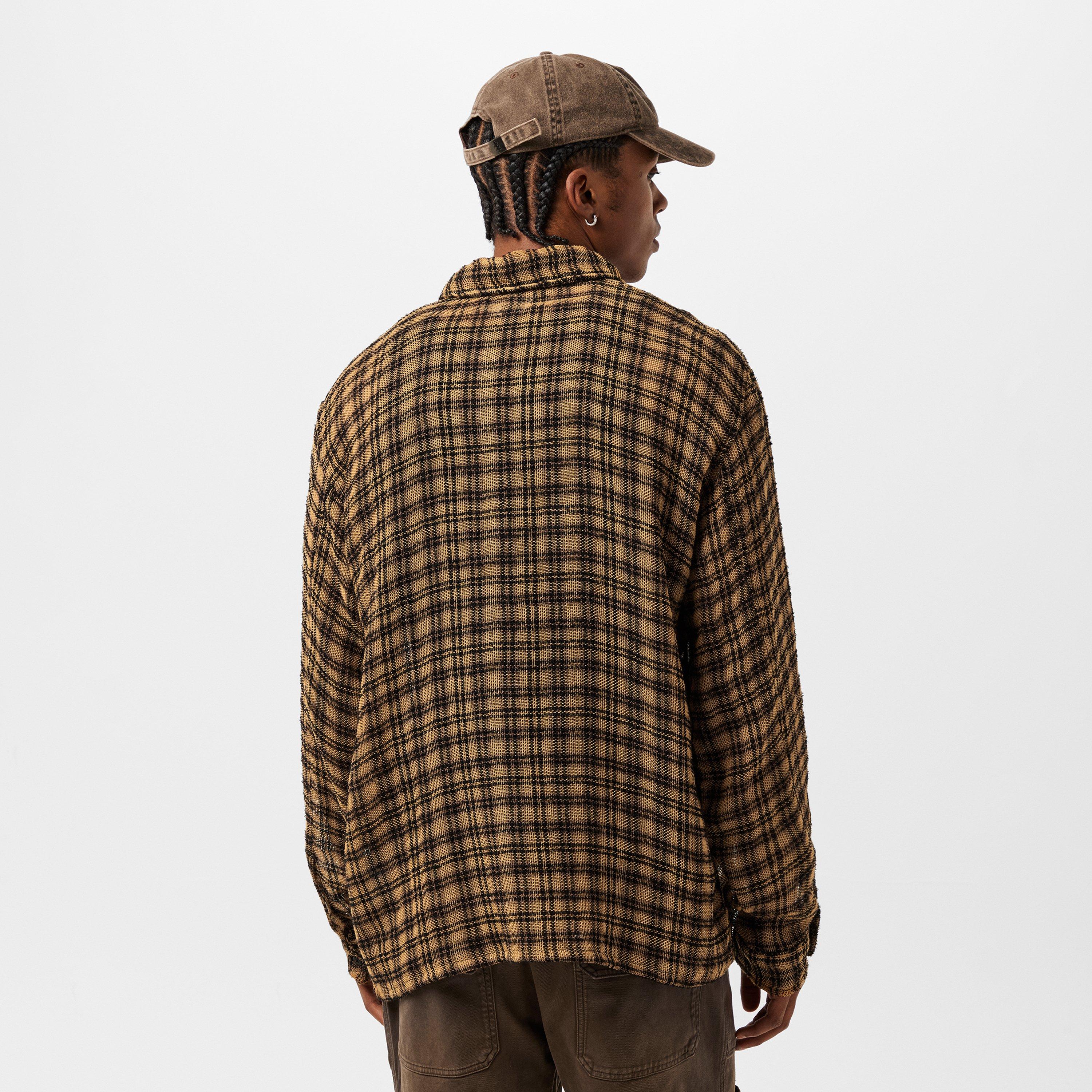 Yellow Check - Represent - Men's Structured Utility Overshirt - 4