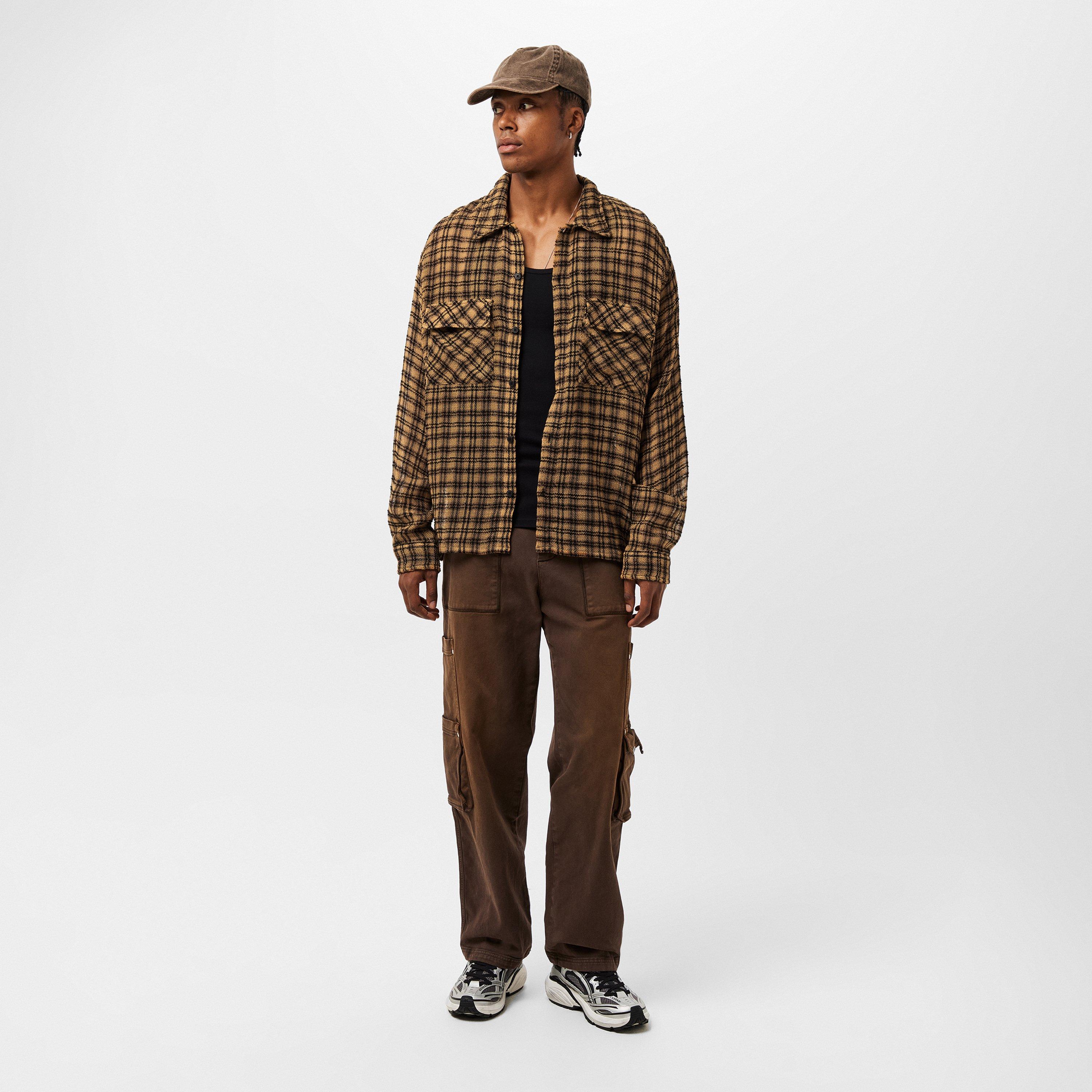 Yellow Check - Represent - Men's Structured Utility Overshirt - 6