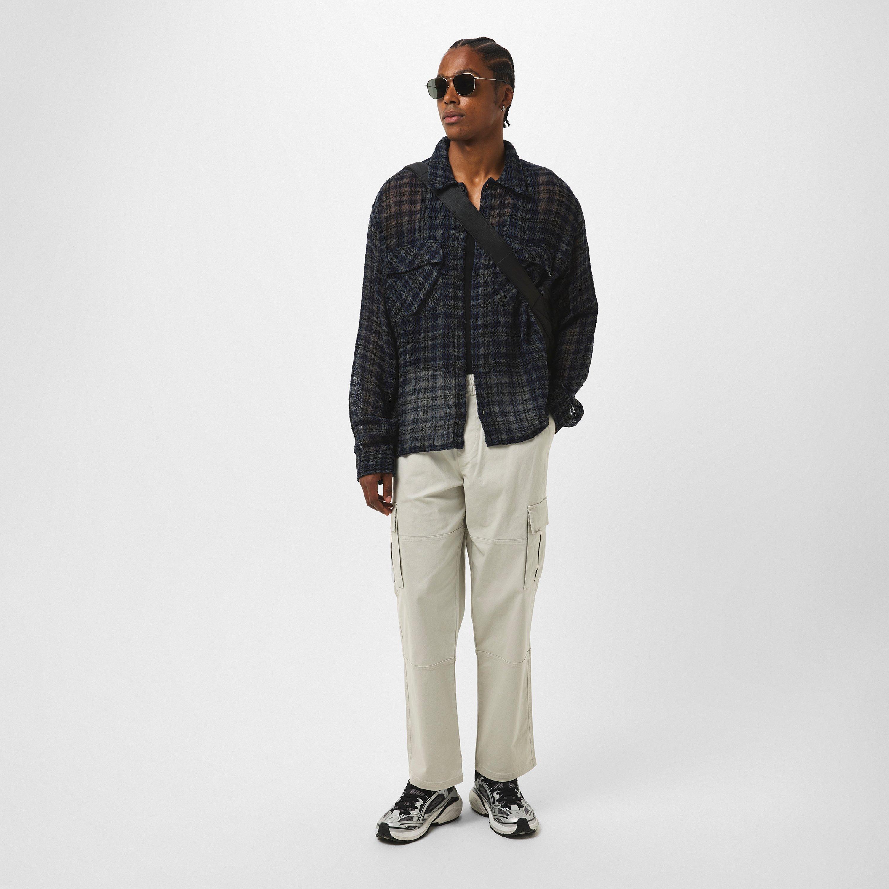 Blue Check - Represent - Men's Structured Utility Overshirt - 6