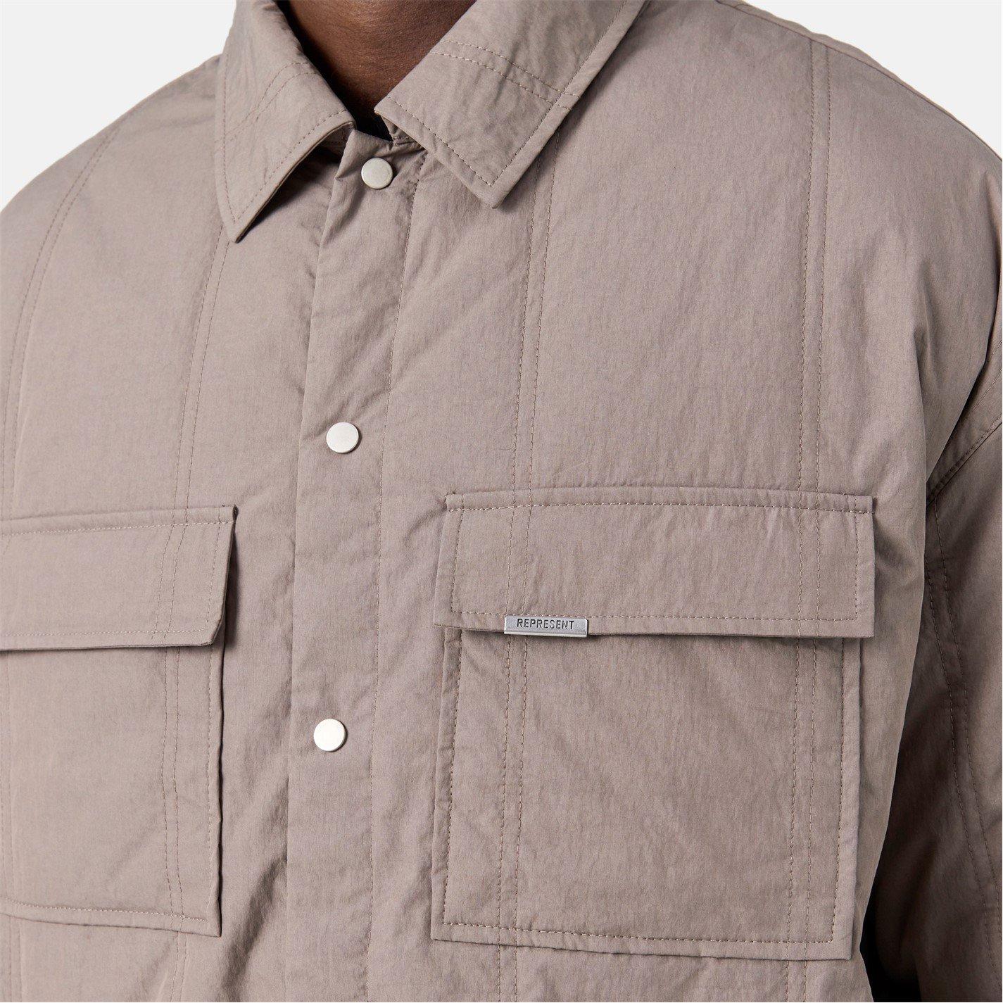Mid Grey - Represent - Men's Relaxed Overshirt - 3