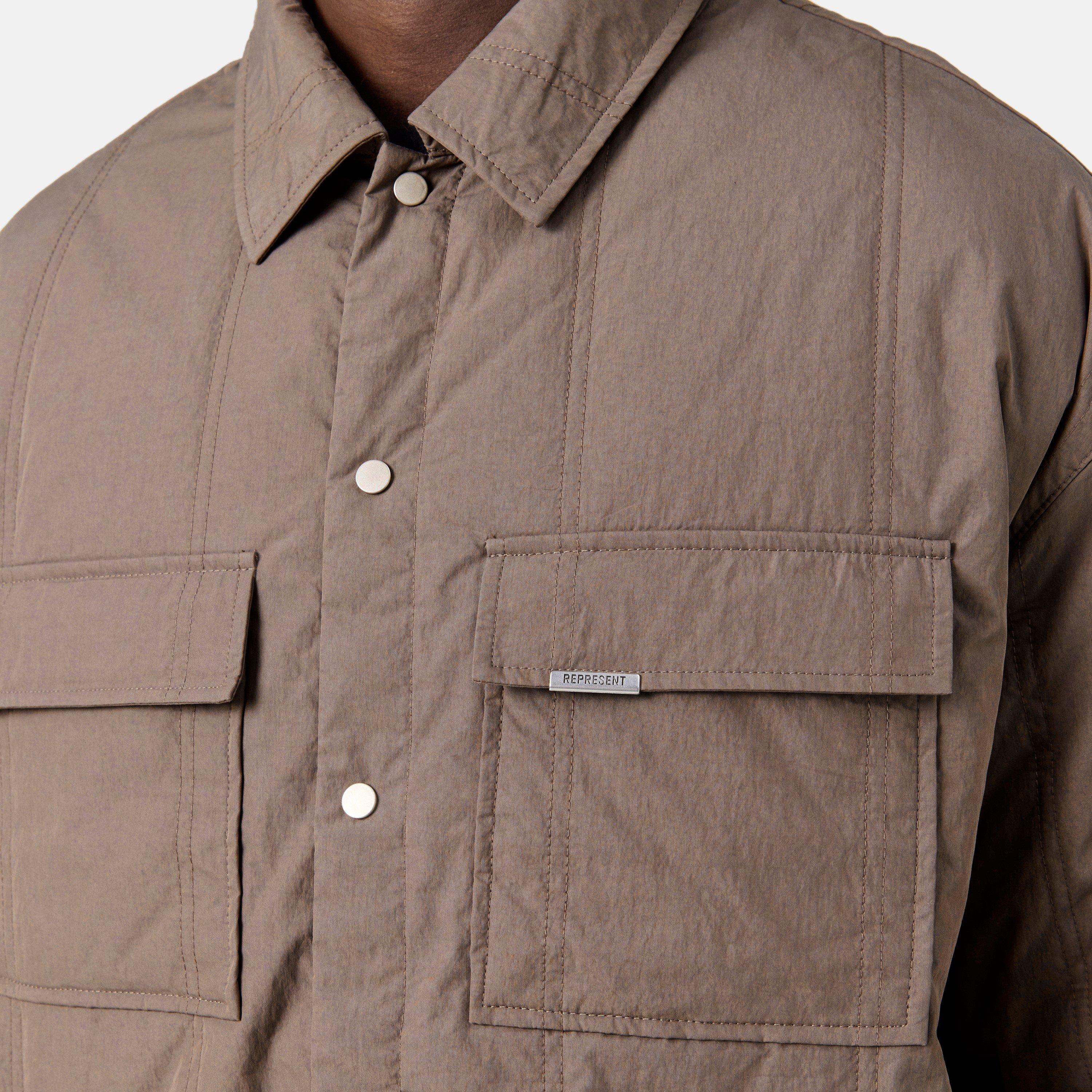 Mid Grey - Represent - Men's Relaxed Overshirt - 5