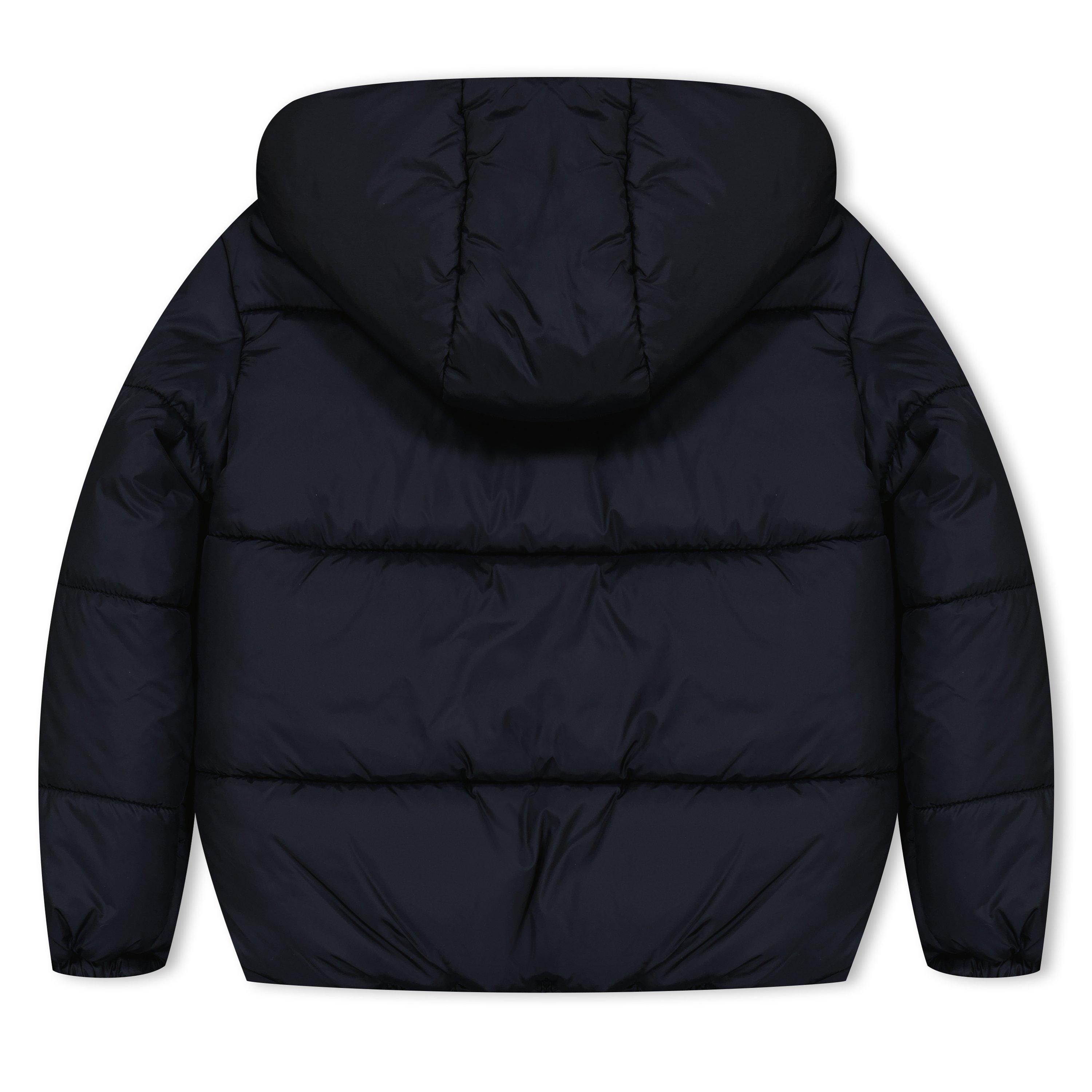 Black 1001 - Off White - Unisex Kids' Bookish Detachable Hood Long Sleeve Short Puffer Jacket - 2