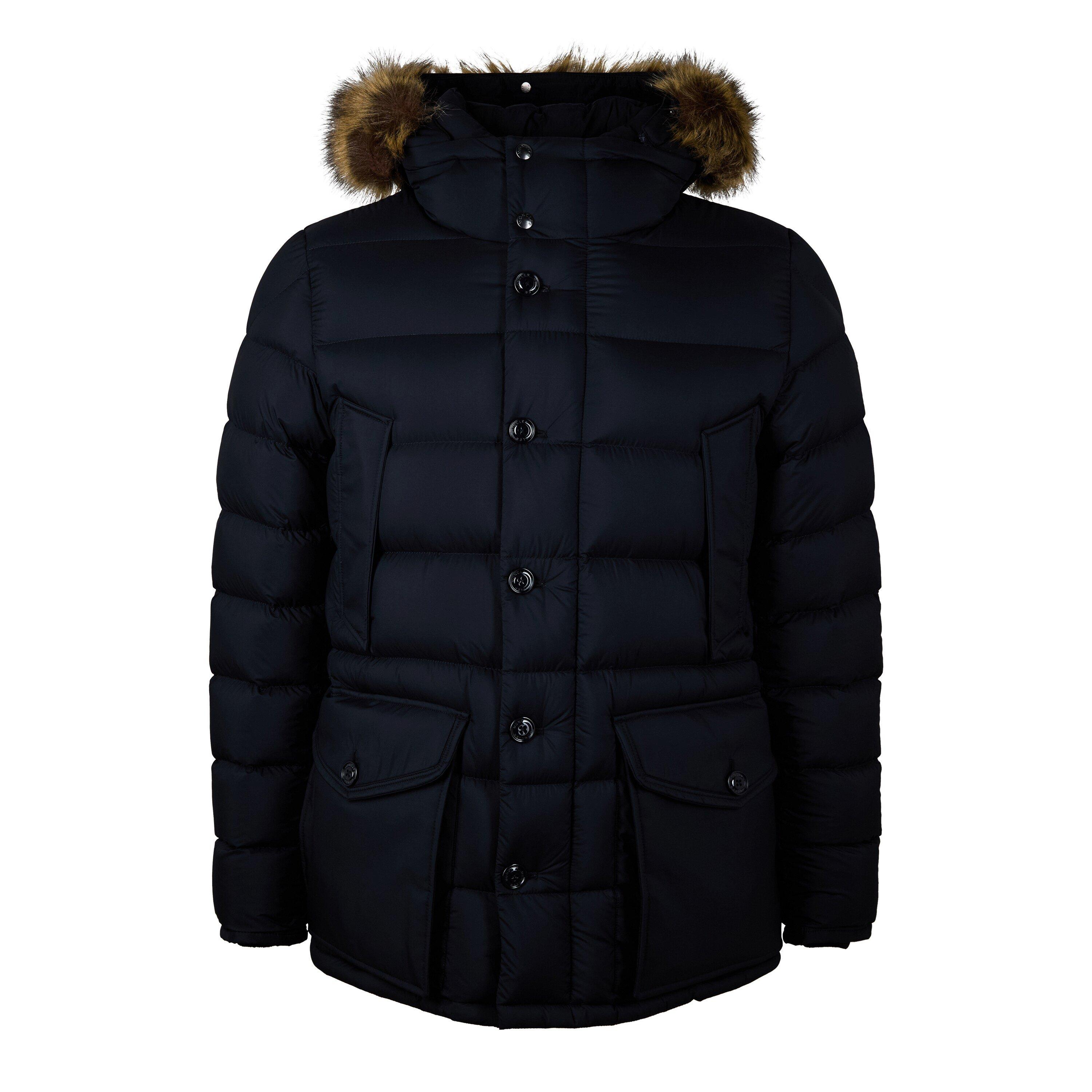 Navy 776 - Moncler - Men's Clunye Down Detachable Hood Mid-Length Parka - 5