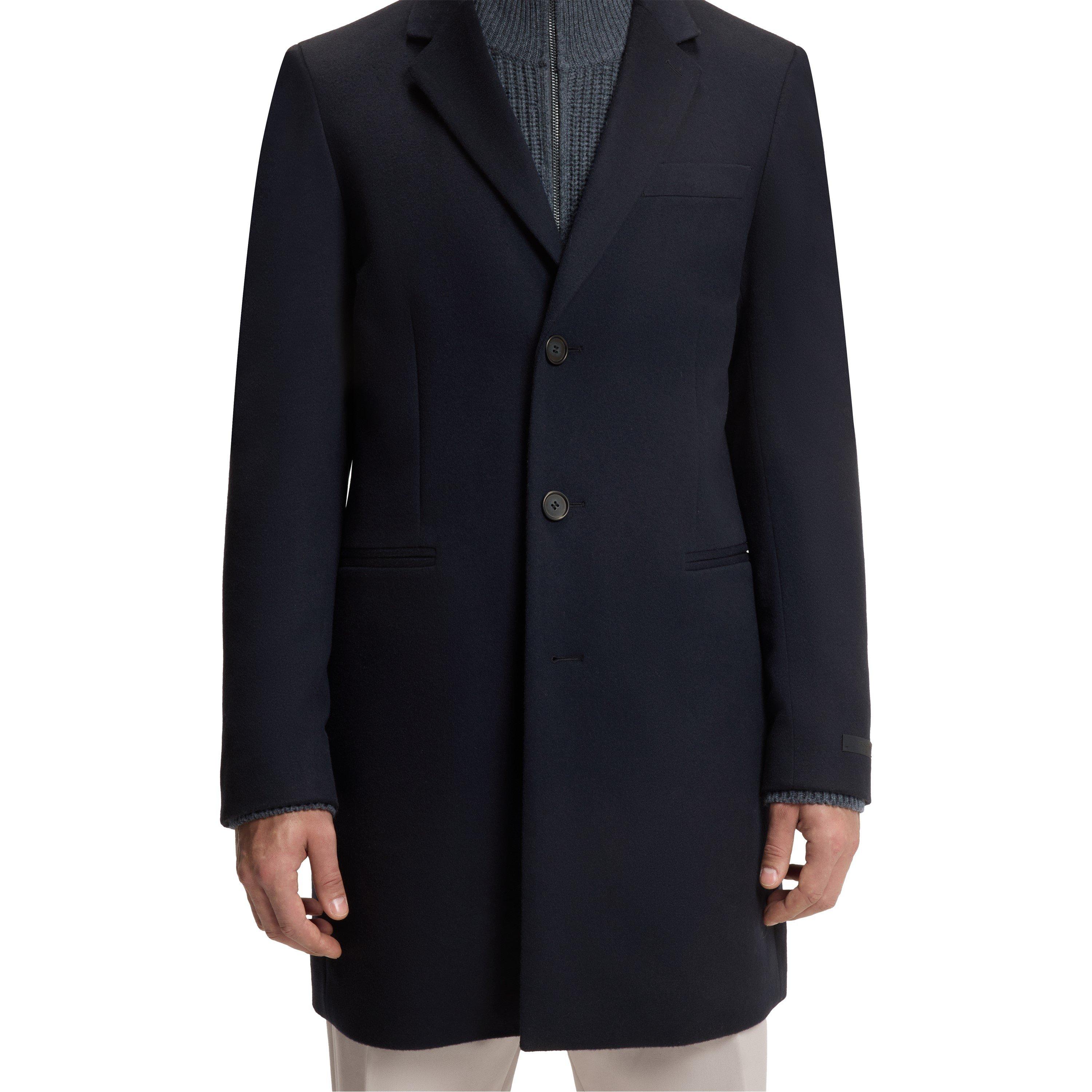 Blue 409 - Boss - Men's BECKHAM Wool Cashmere Overcoat - 4