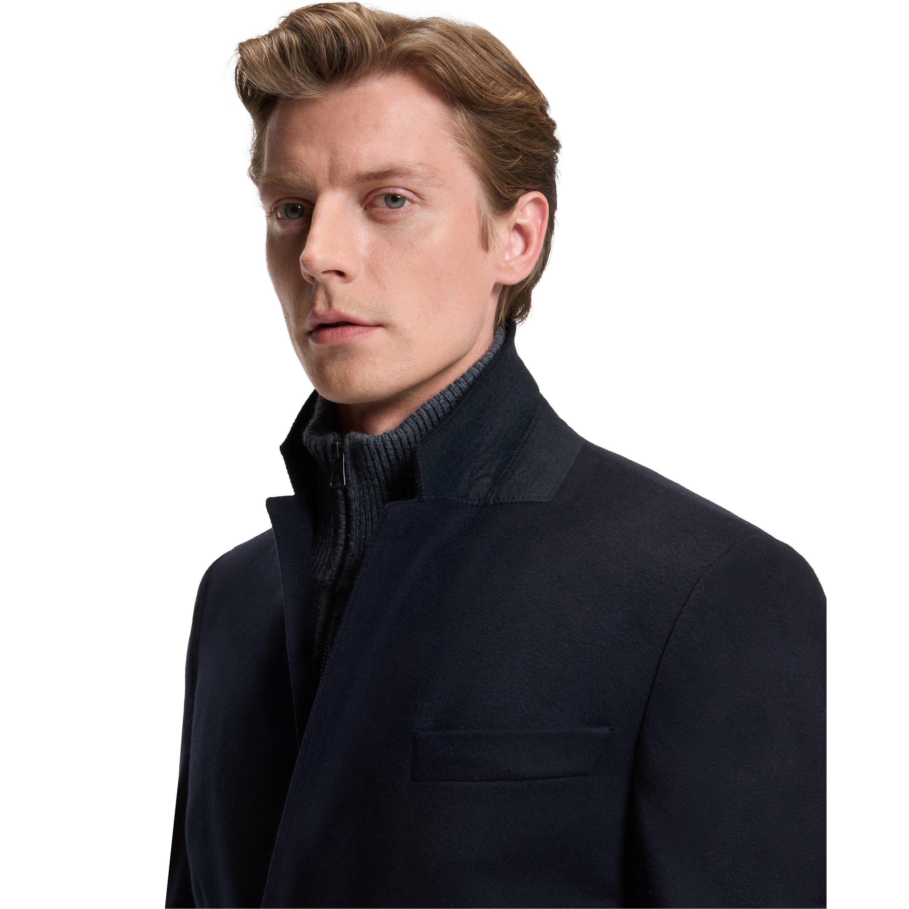 Blue 409 - Boss - Men's BECKHAM Wool Cashmere Overcoat - 5