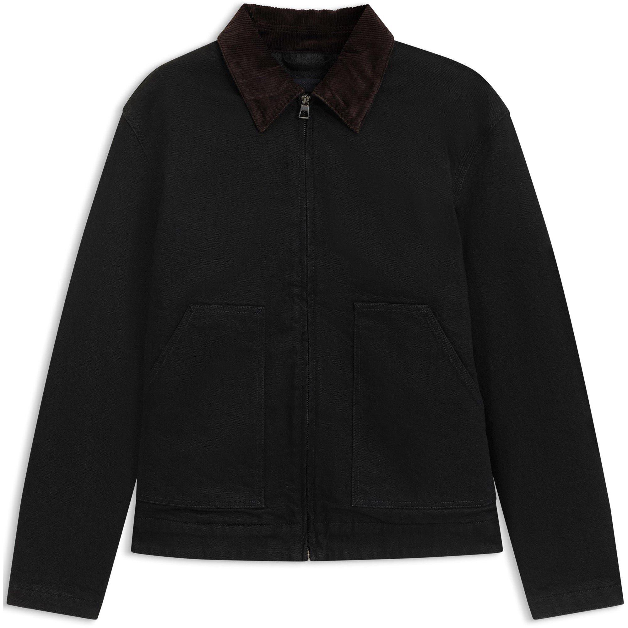 Black 002 - Boss - Men's HBB Double Breasted Cotton Long Sleeve Denim Jacket - 1