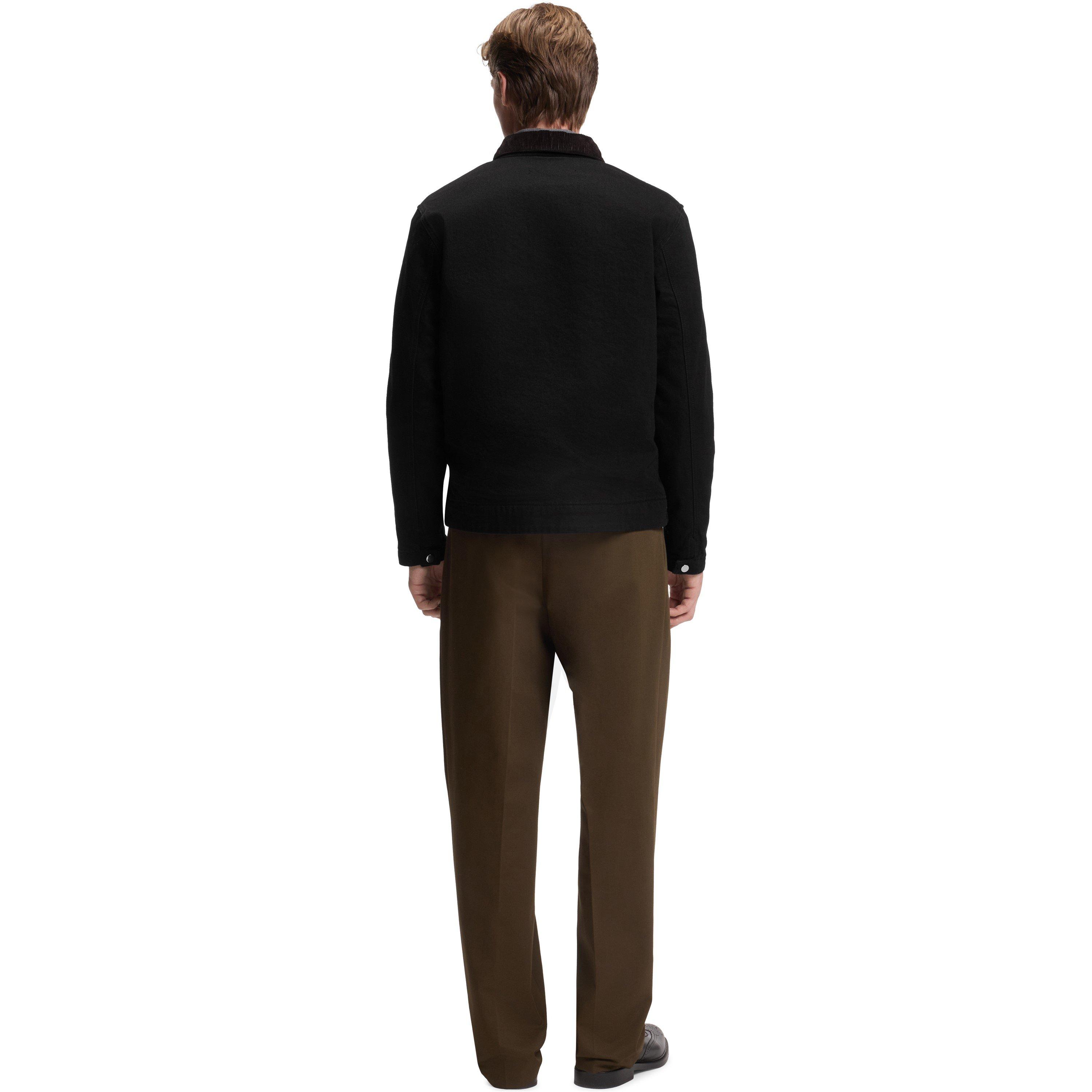 Black 002 - Boss - Men's HBB Double Breasted Cotton Long Sleeve Denim Jacket - 3