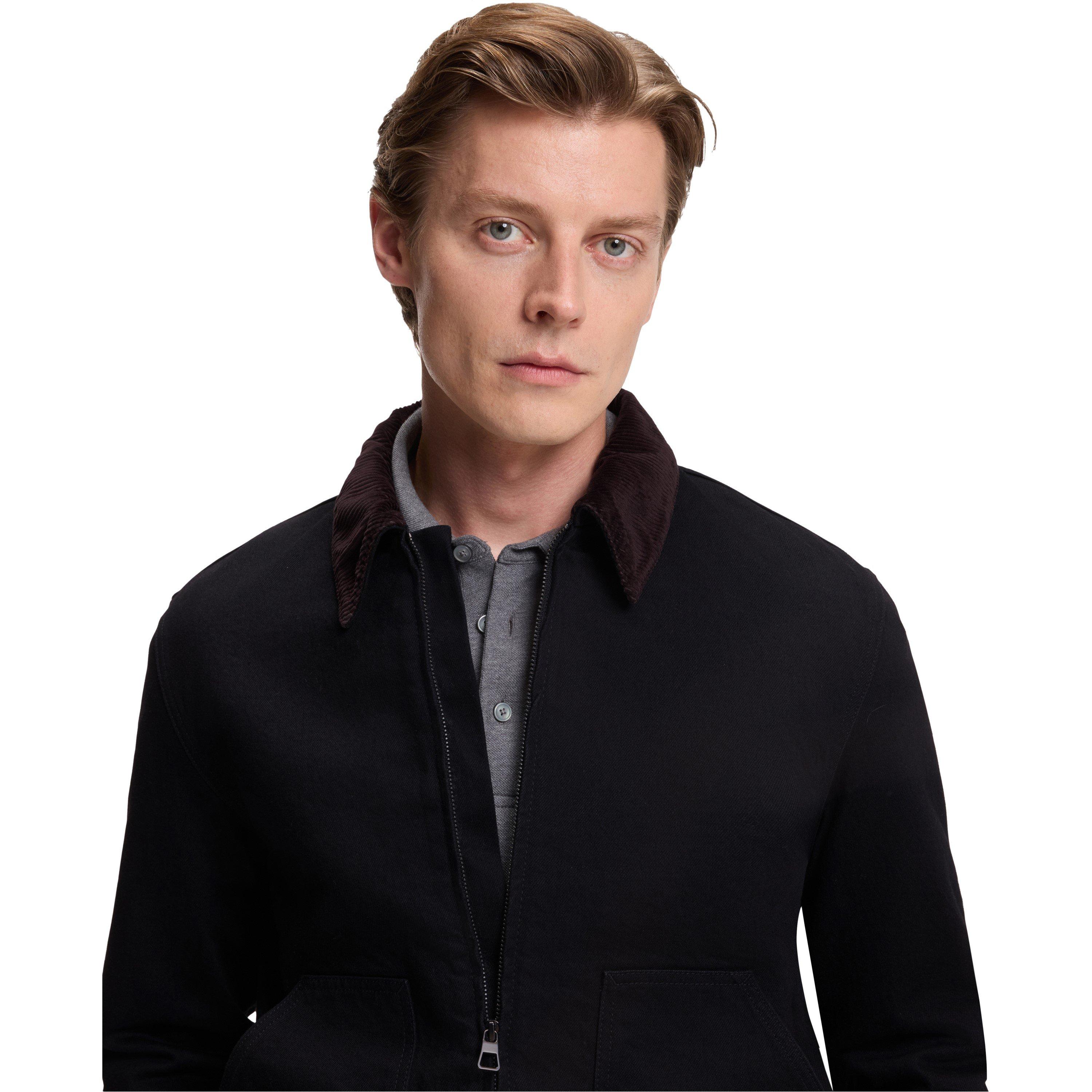 Black 002 - Boss - Men's HBB Double Breasted Cotton Long Sleeve Denim Jacket - 5