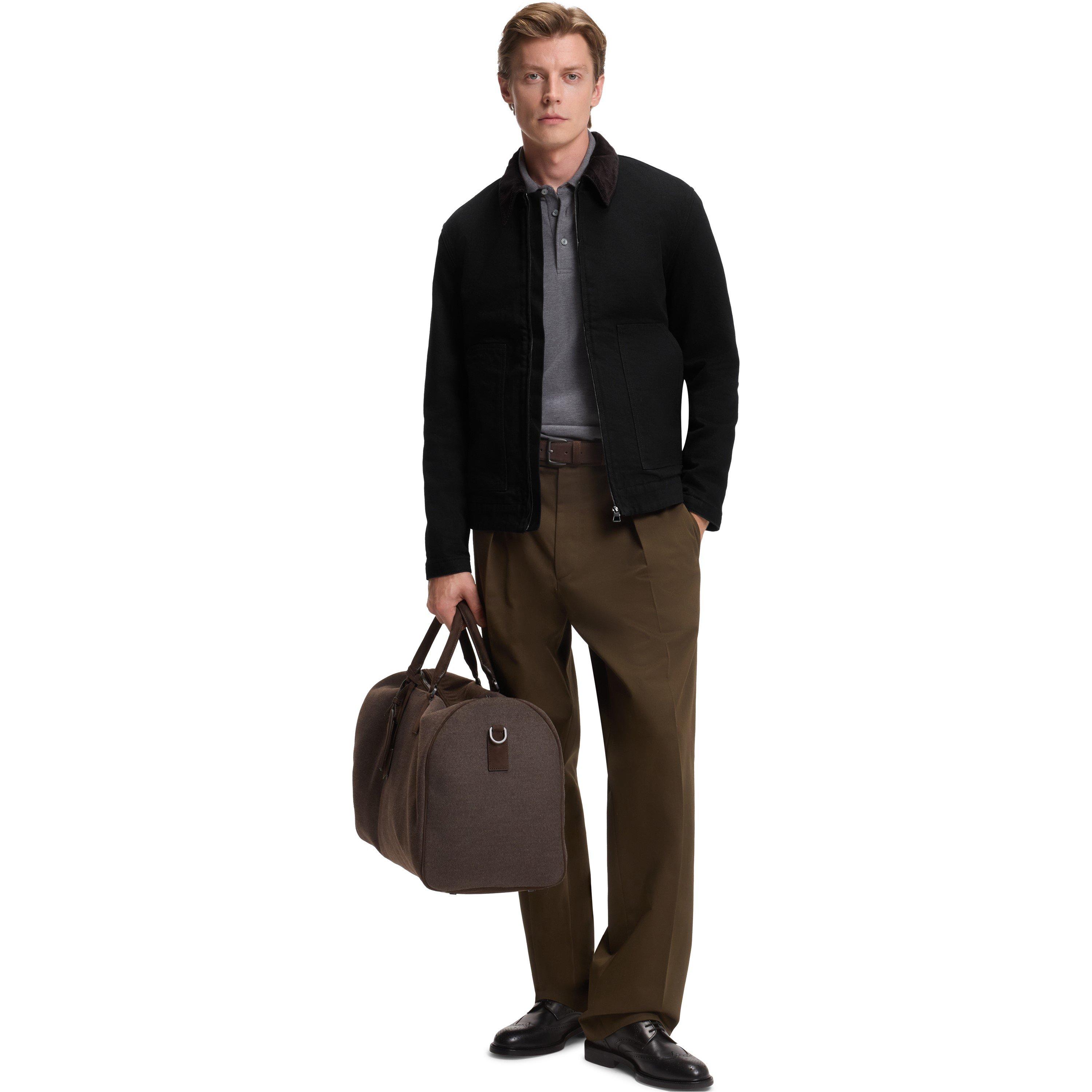 Black 002 - Boss - Men's HBB Double Breasted Cotton Long Sleeve Denim Jacket - 6