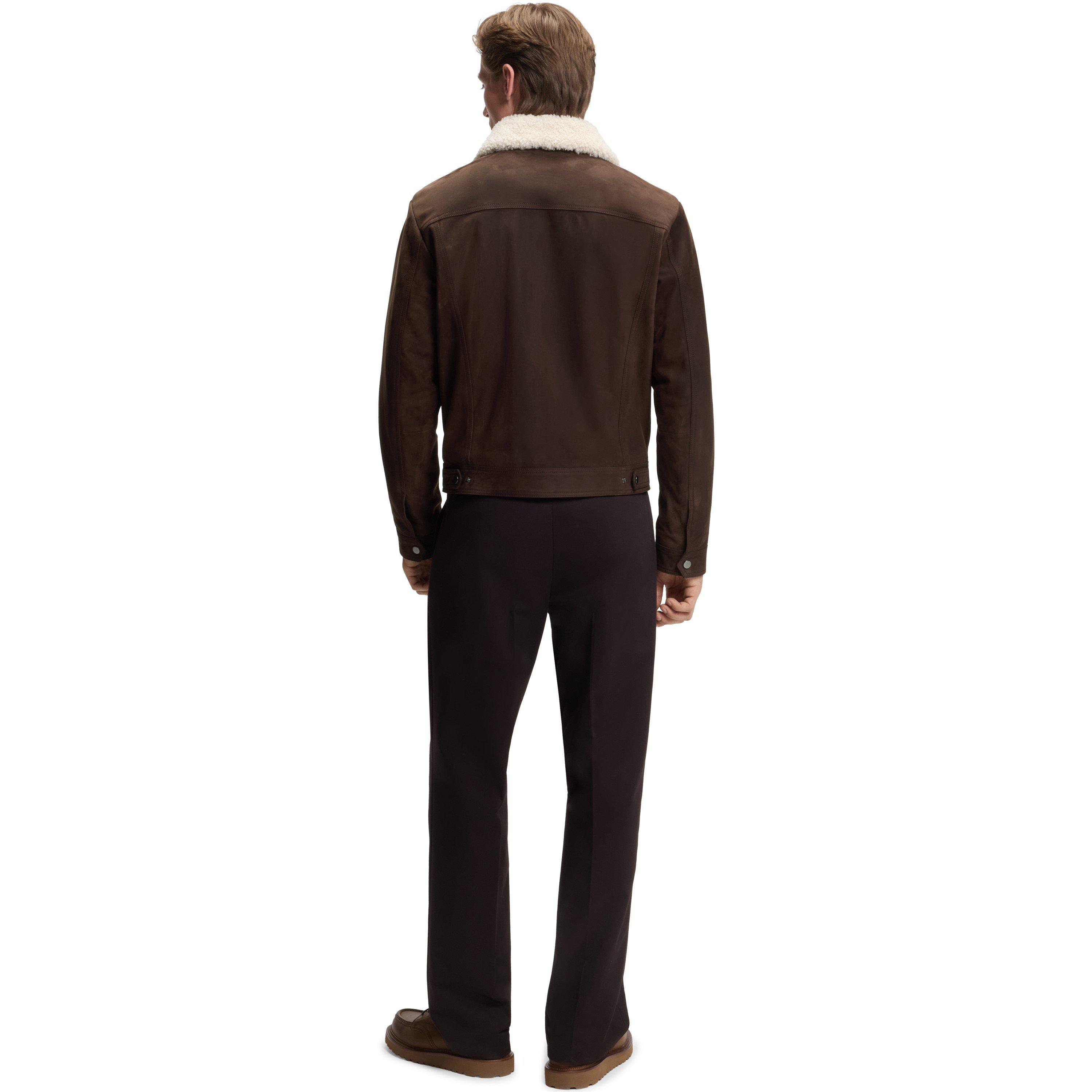 Brown 244 - Boss - x BECKHAM Leather Jacket - 3