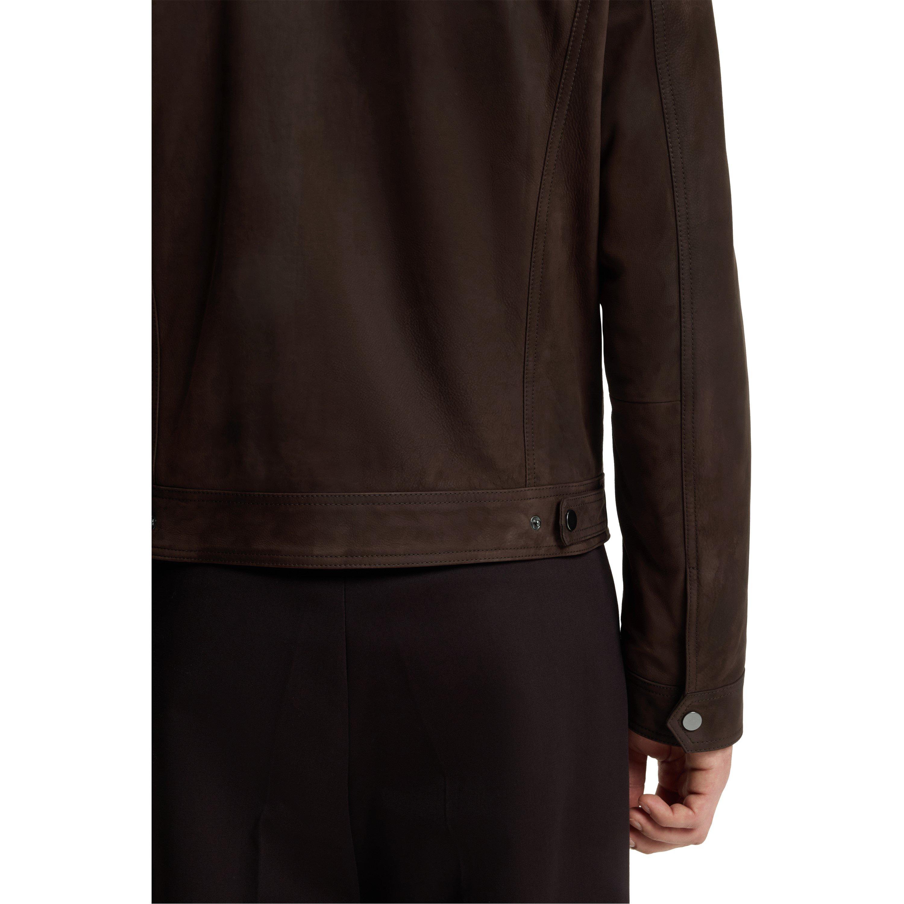 Brown 244 - Boss - x BECKHAM Leather Jacket - 4
