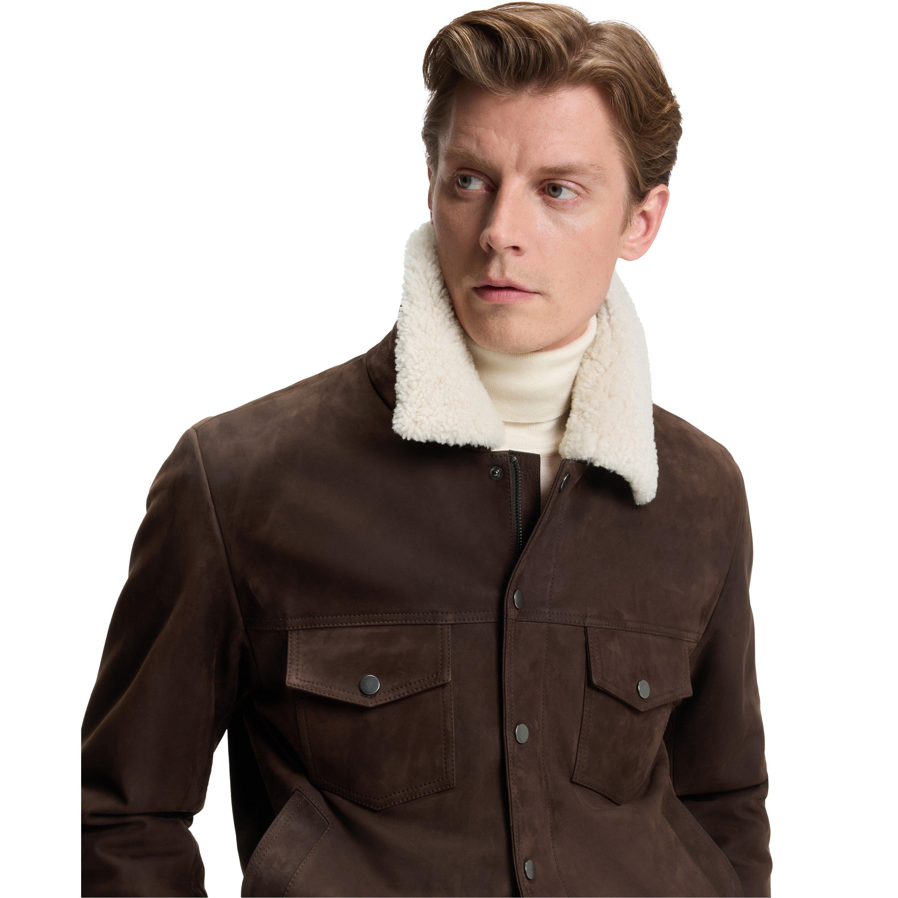 Brown 244 - Boss - x BECKHAM Leather Jacket - 5