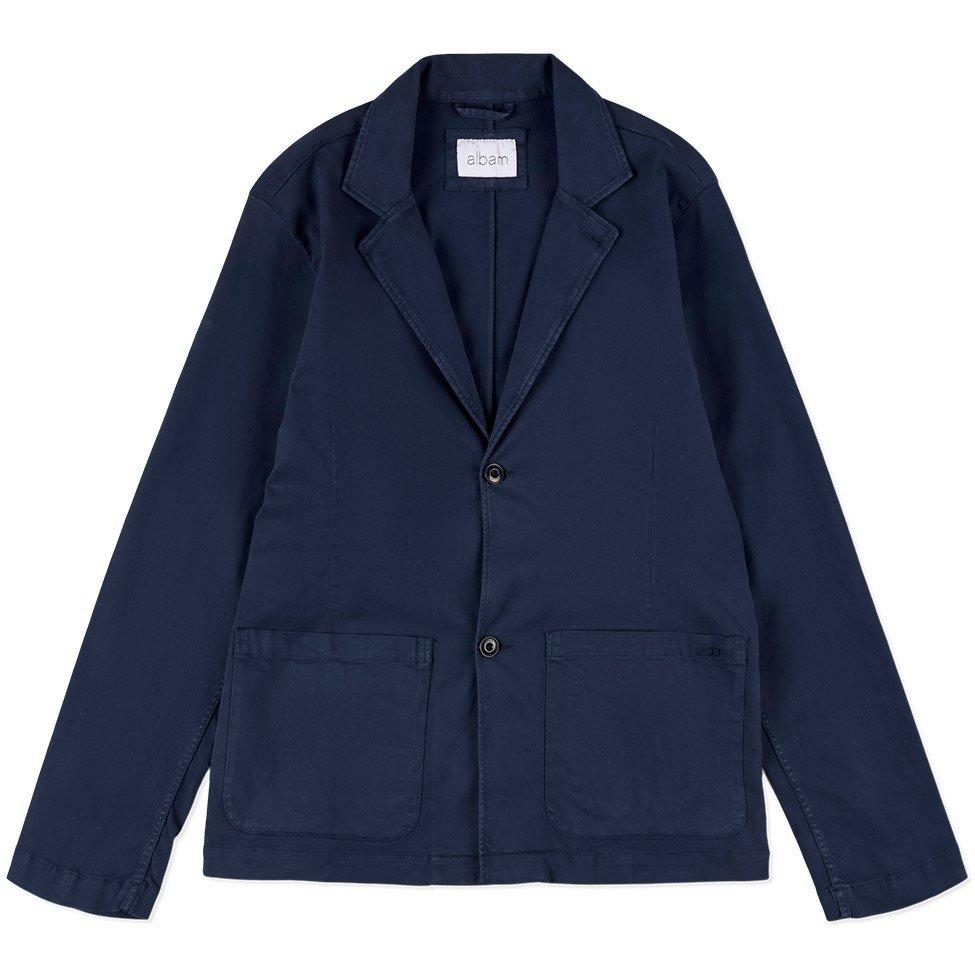 Dark Navy 002 - Albam - Men's Fairfax Tailored Fit Blazer - 1
