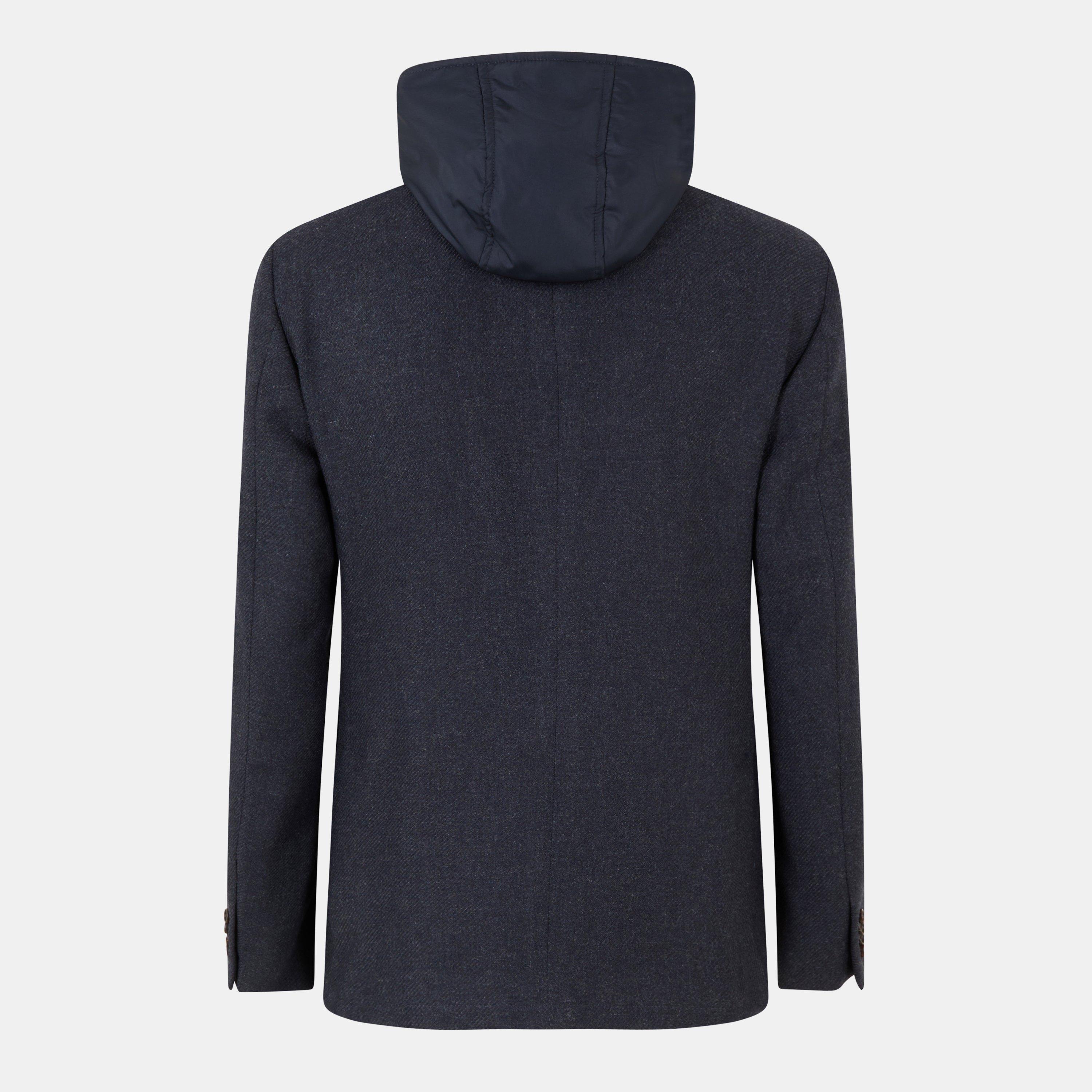 Blue Navy - Pal Zileri - Men's Structured Bomber Jacket - 2