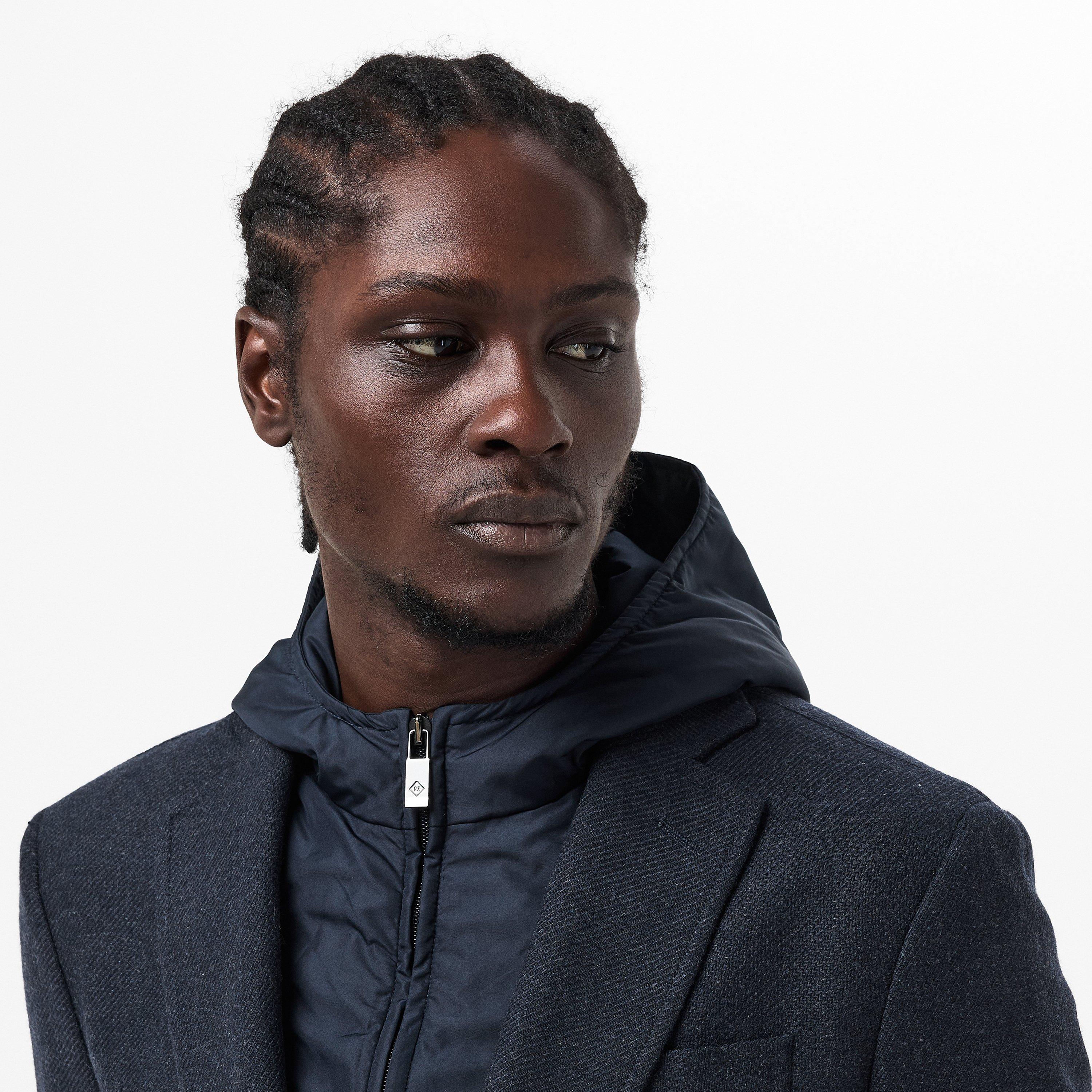 Blue Navy - Pal Zileri - Men's Structured Bomber Jacket - 4