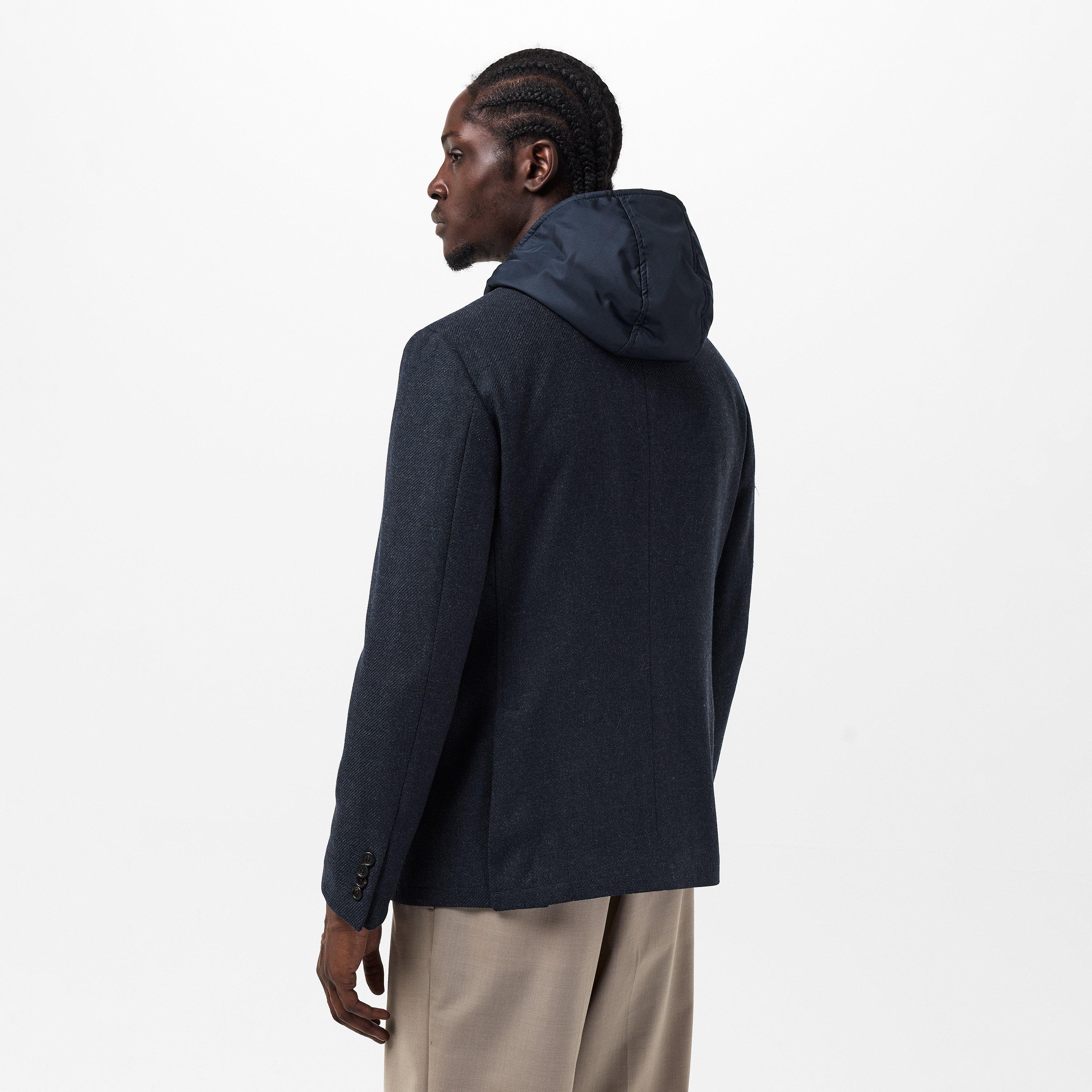 Blue Navy - Pal Zileri - Men's Structured Bomber Jacket - 5