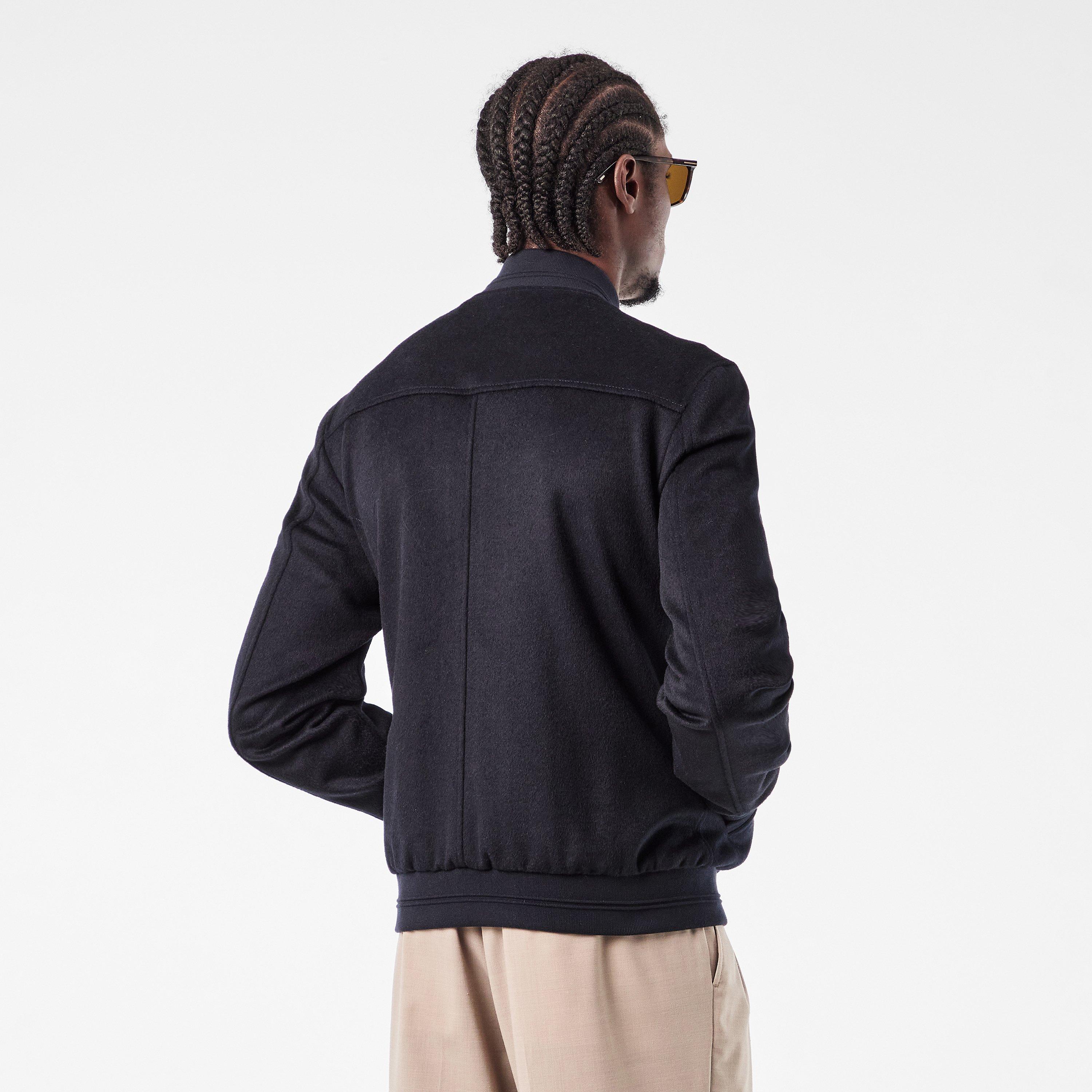 Blue Navy - Pal Zileri - Men's  Structured Bomber Jacket - 4