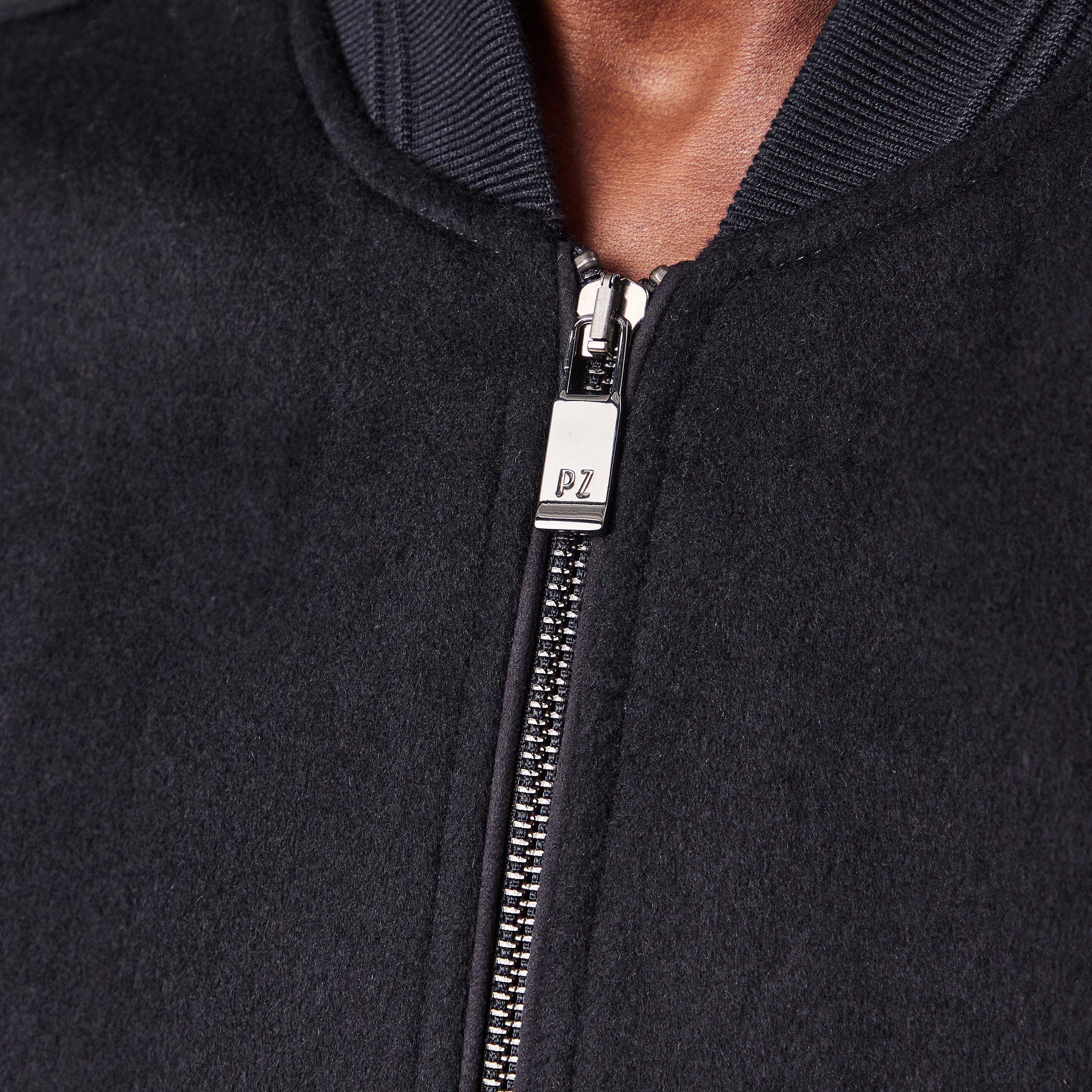 Blue Navy - Pal Zileri - Men's  Structured Bomber Jacket - 5