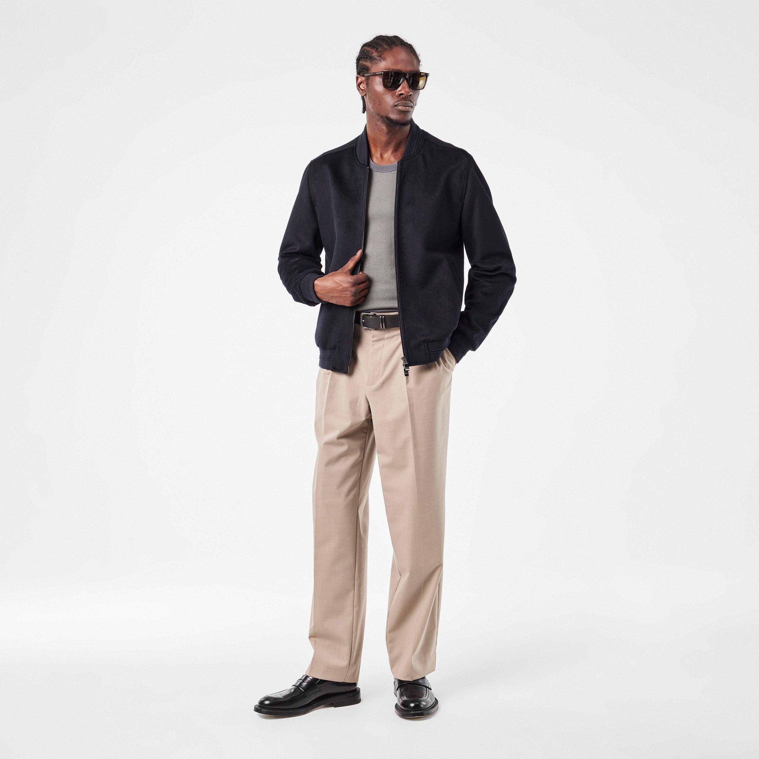 Blue Navy - Pal Zileri - Men's  Structured Bomber Jacket - 6