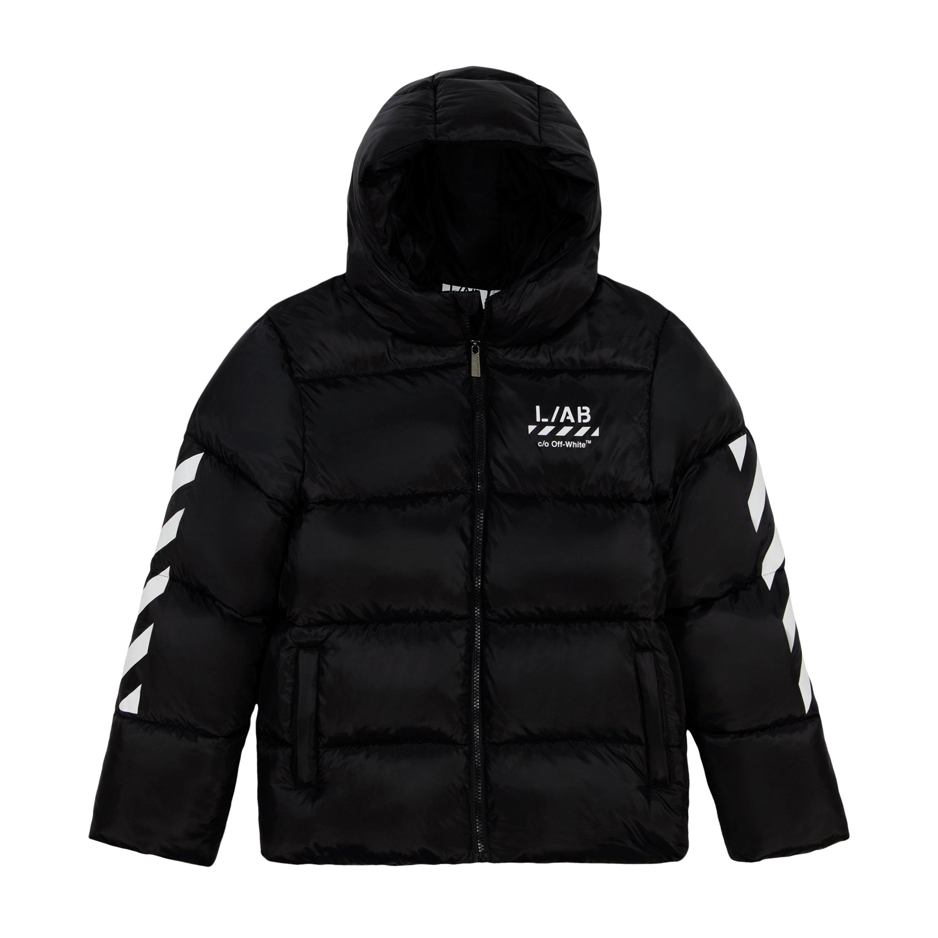 Black - L AB Off White - Kids' Small Logo Puffer Jacket - 1